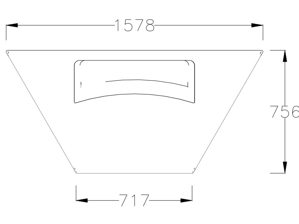 Module grand trapèze B Free - tissu - avec dossier sur grande longueur