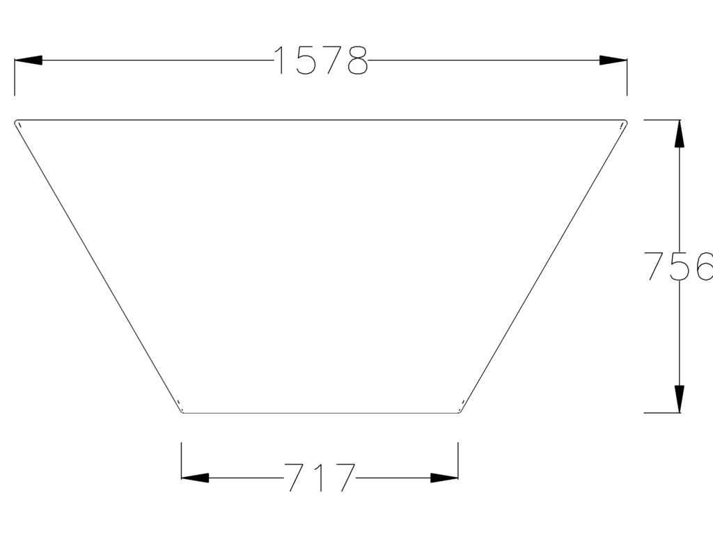 Module grand trapèze B Free - tissu - sans dossier
