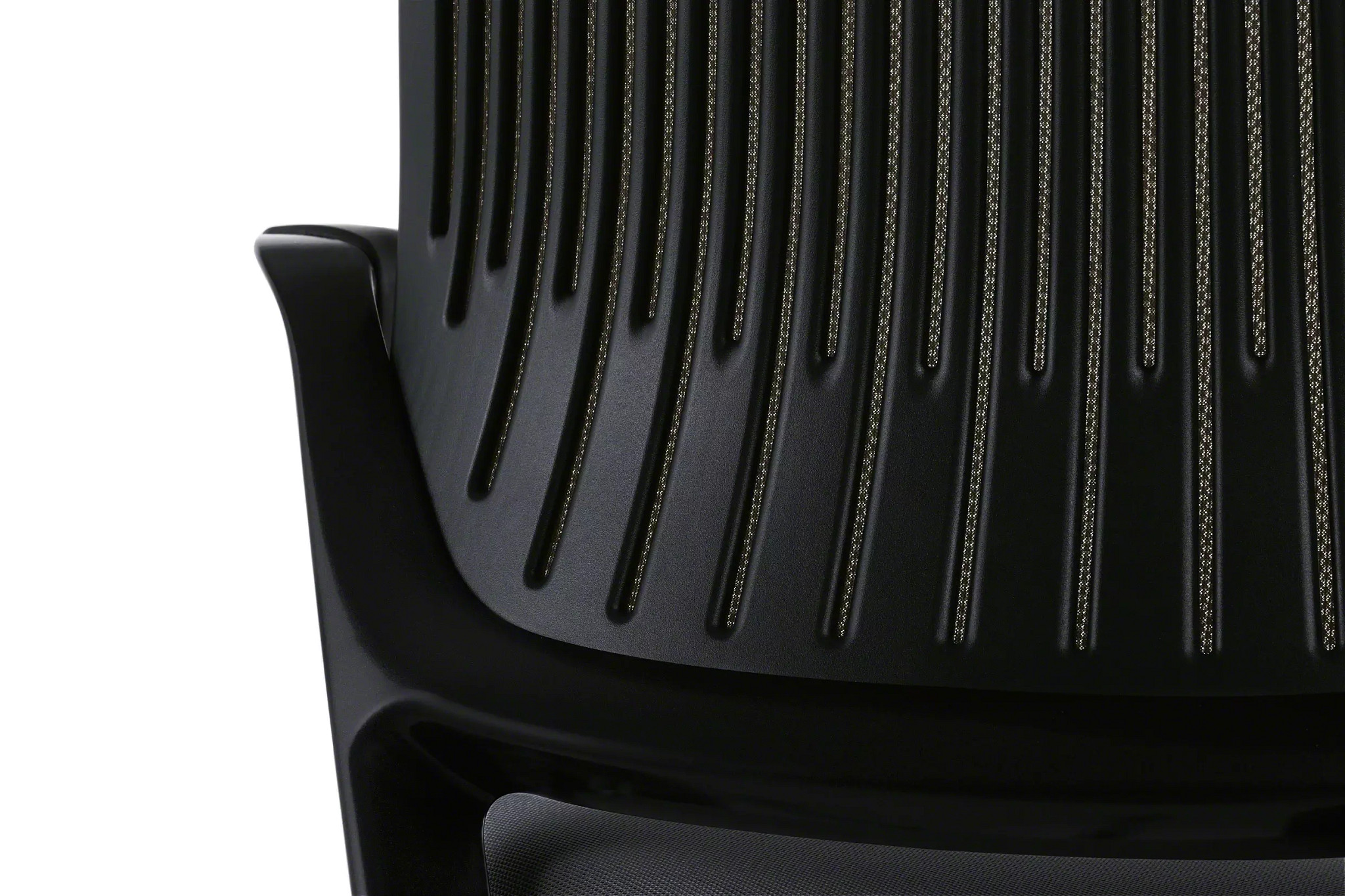 Fauteuil haut pivotant Cobi - structure et piétement noir - tissu et résille - piétement sur roulettes