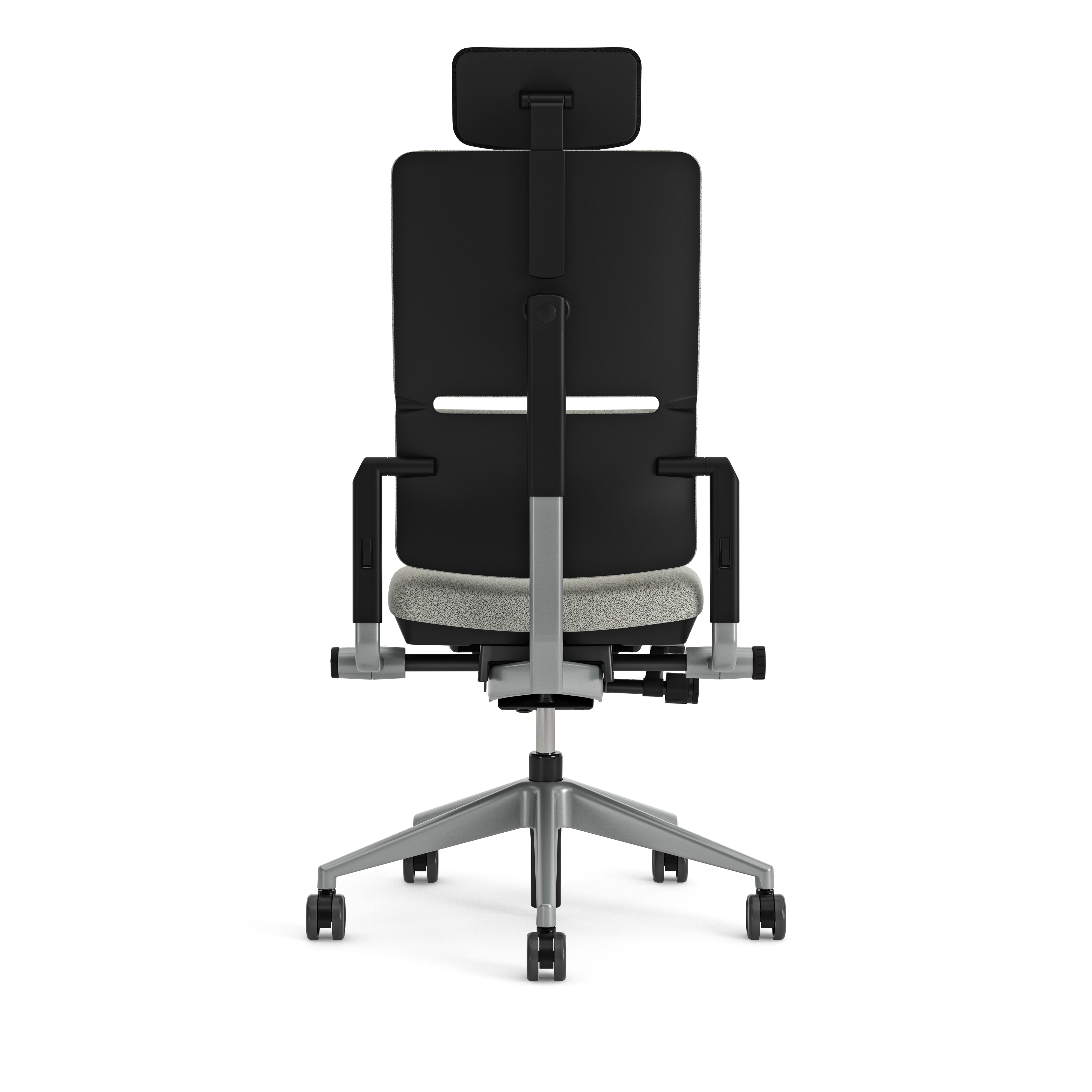 Chaise de bureau Please - tissu - piétement époxy - avec appui-tête