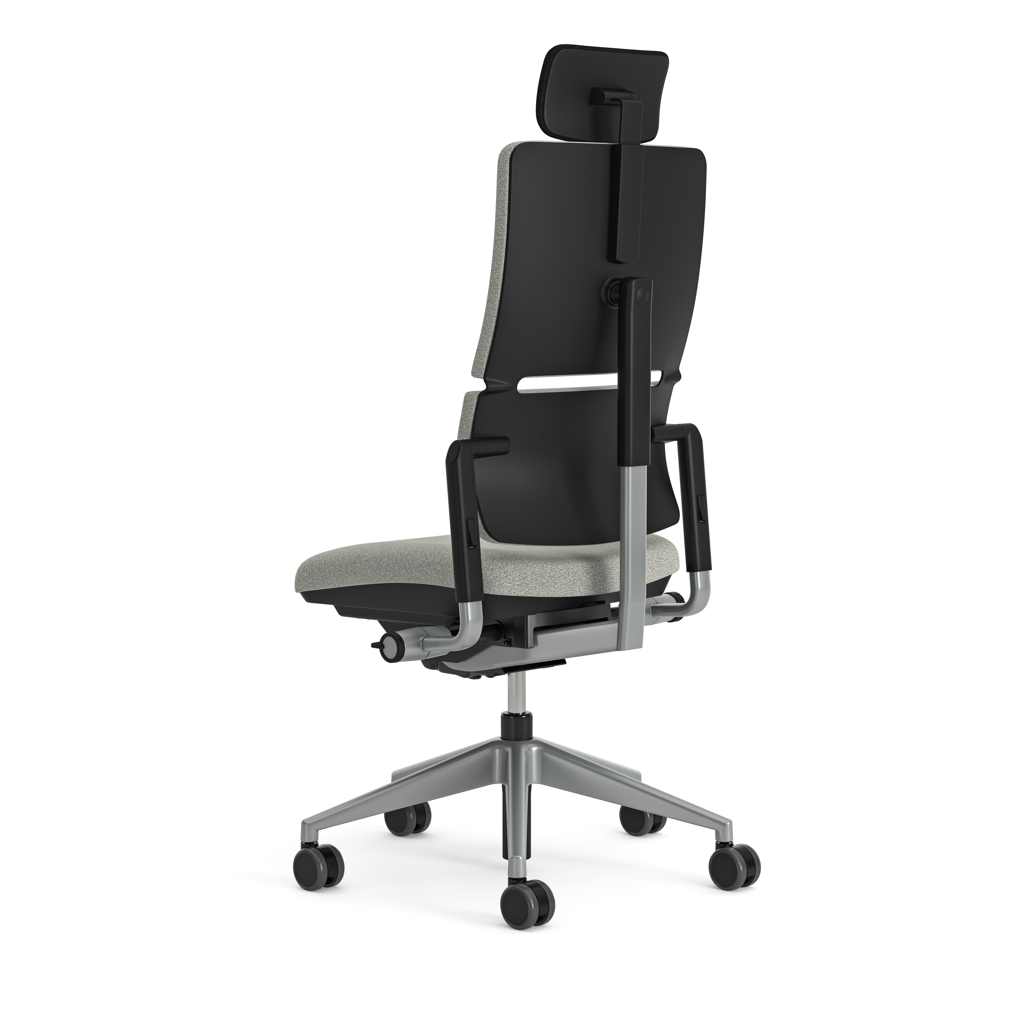 Chaise de bureau Please - tissu - piétement époxy - avec appui-tête