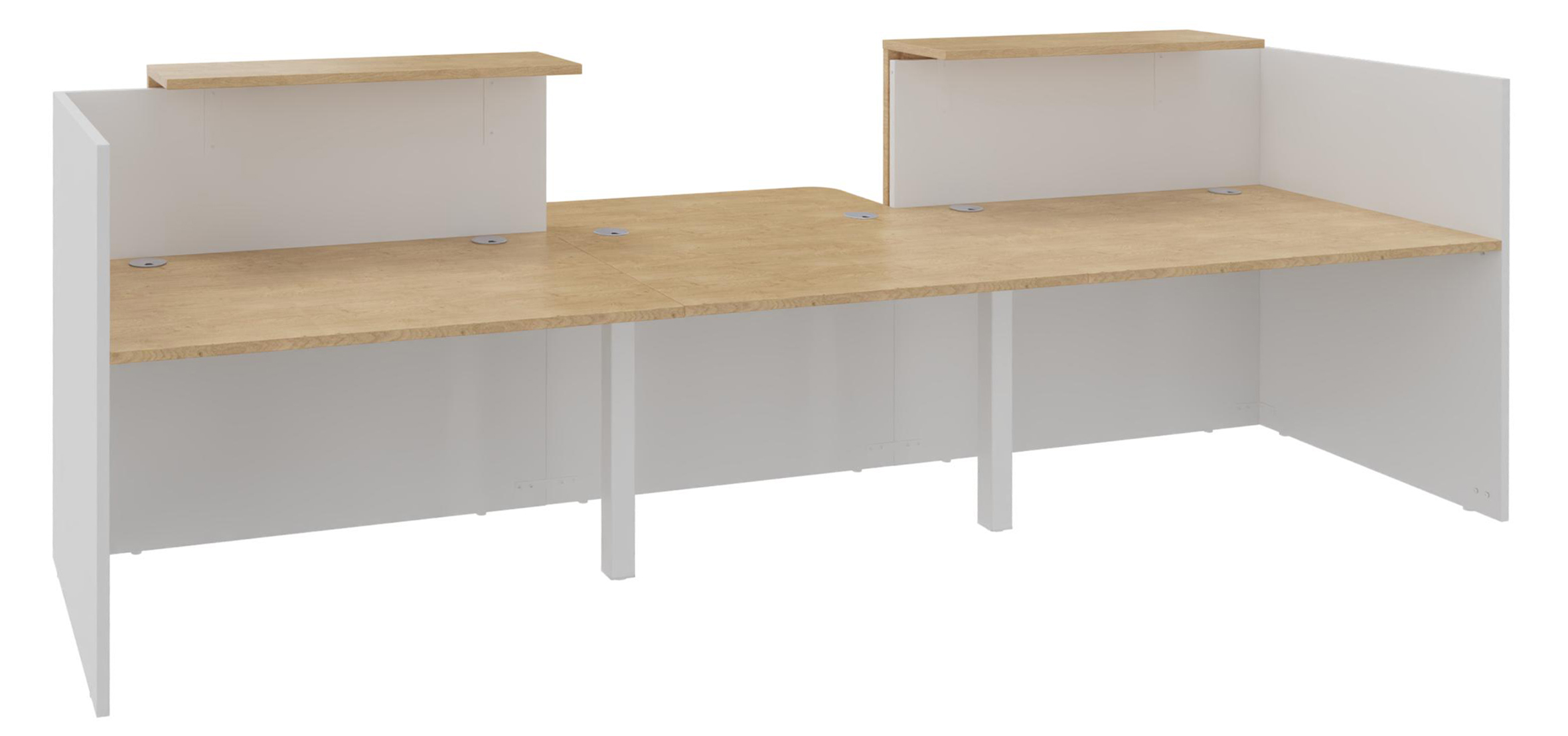 Banque d'accueil droite Ola - l. 345 x pr. 115 cm - avec comptoir bas PMR