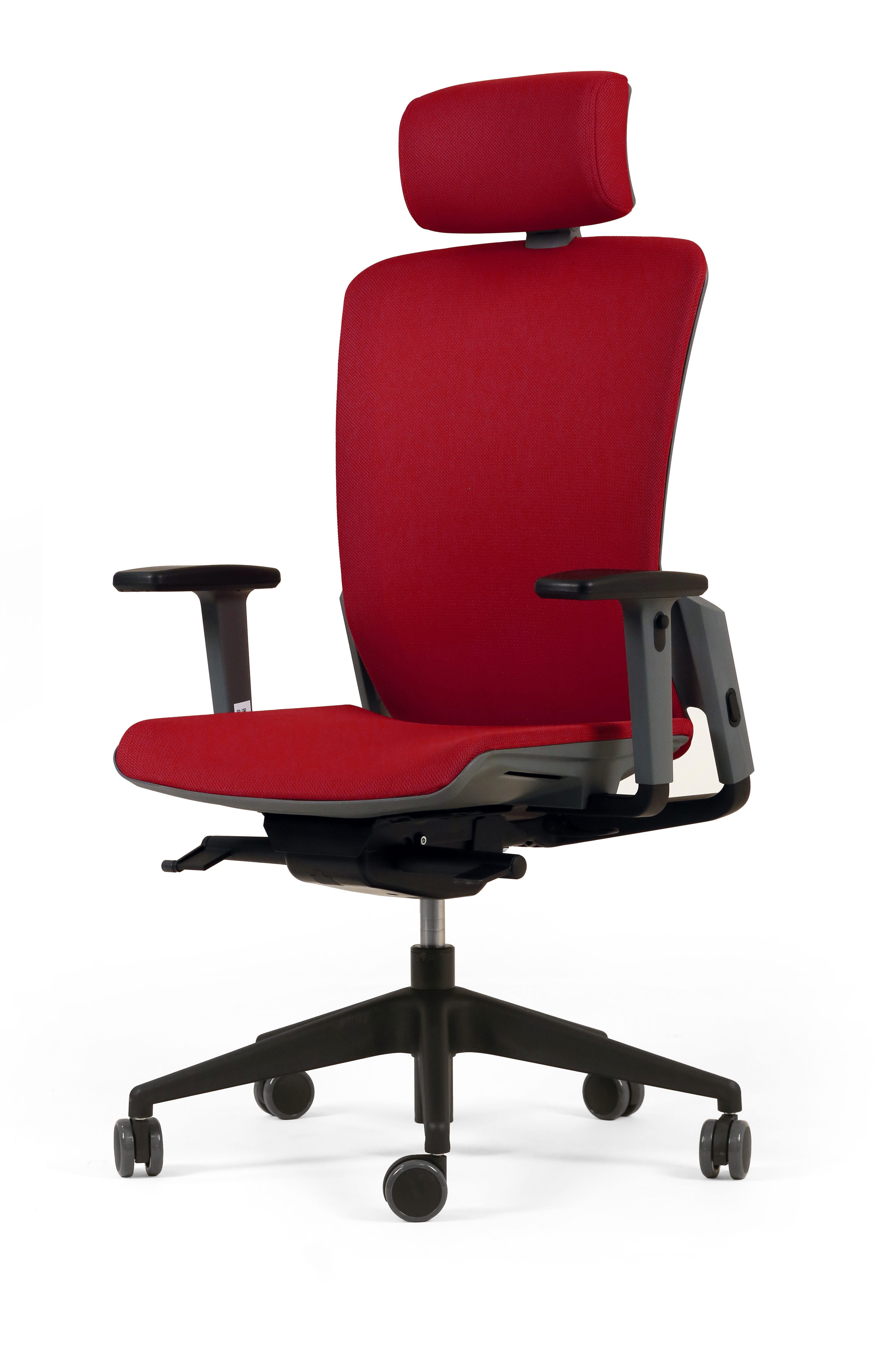 Fauteuil de bureau F6 - assise et dossier résille Rythm - piétement époxy - avec appui-tête