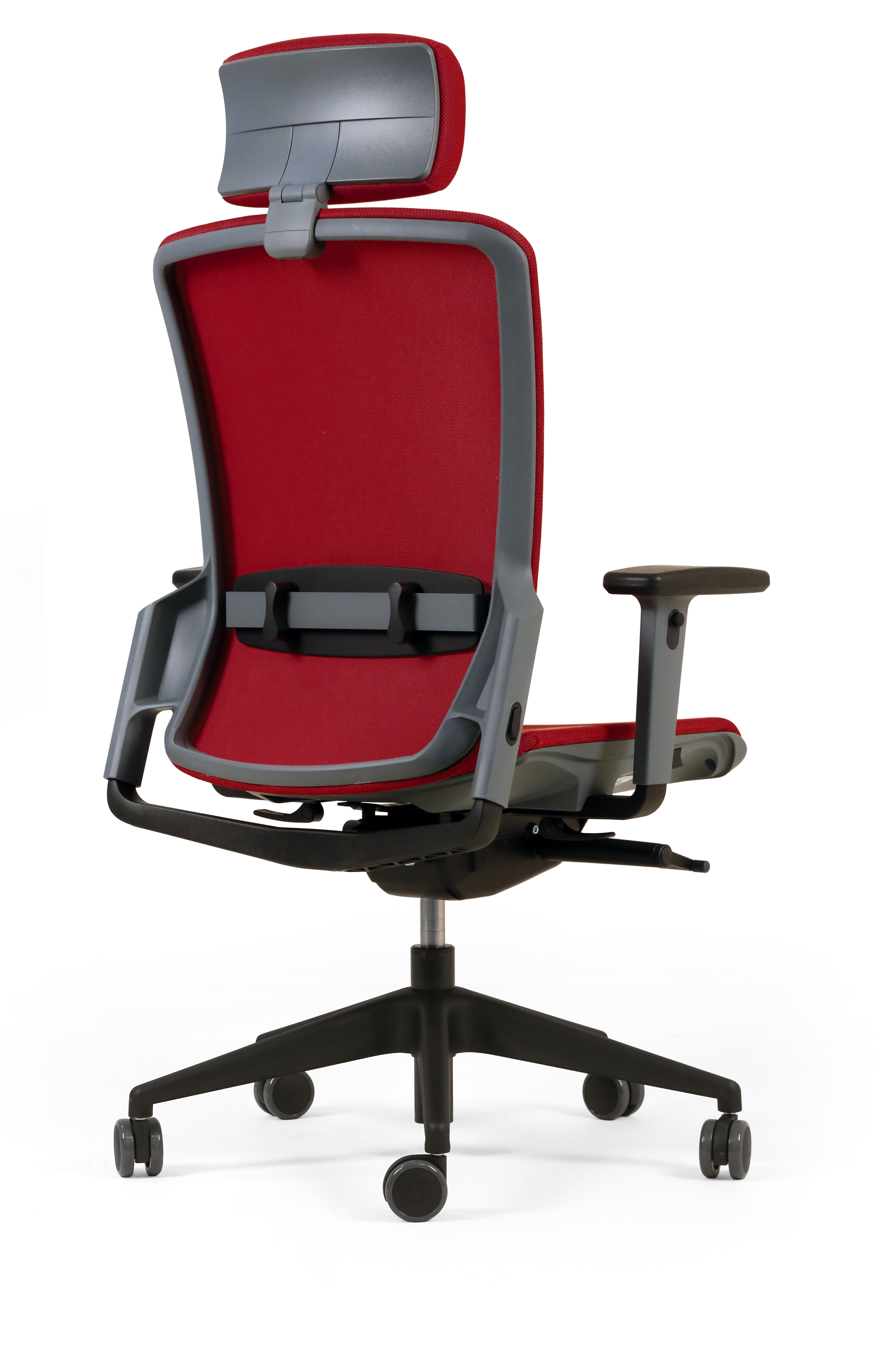 Fauteuil de bureau F6 - assise et dossier résille Rythm - piétement époxy - avec appui-tête