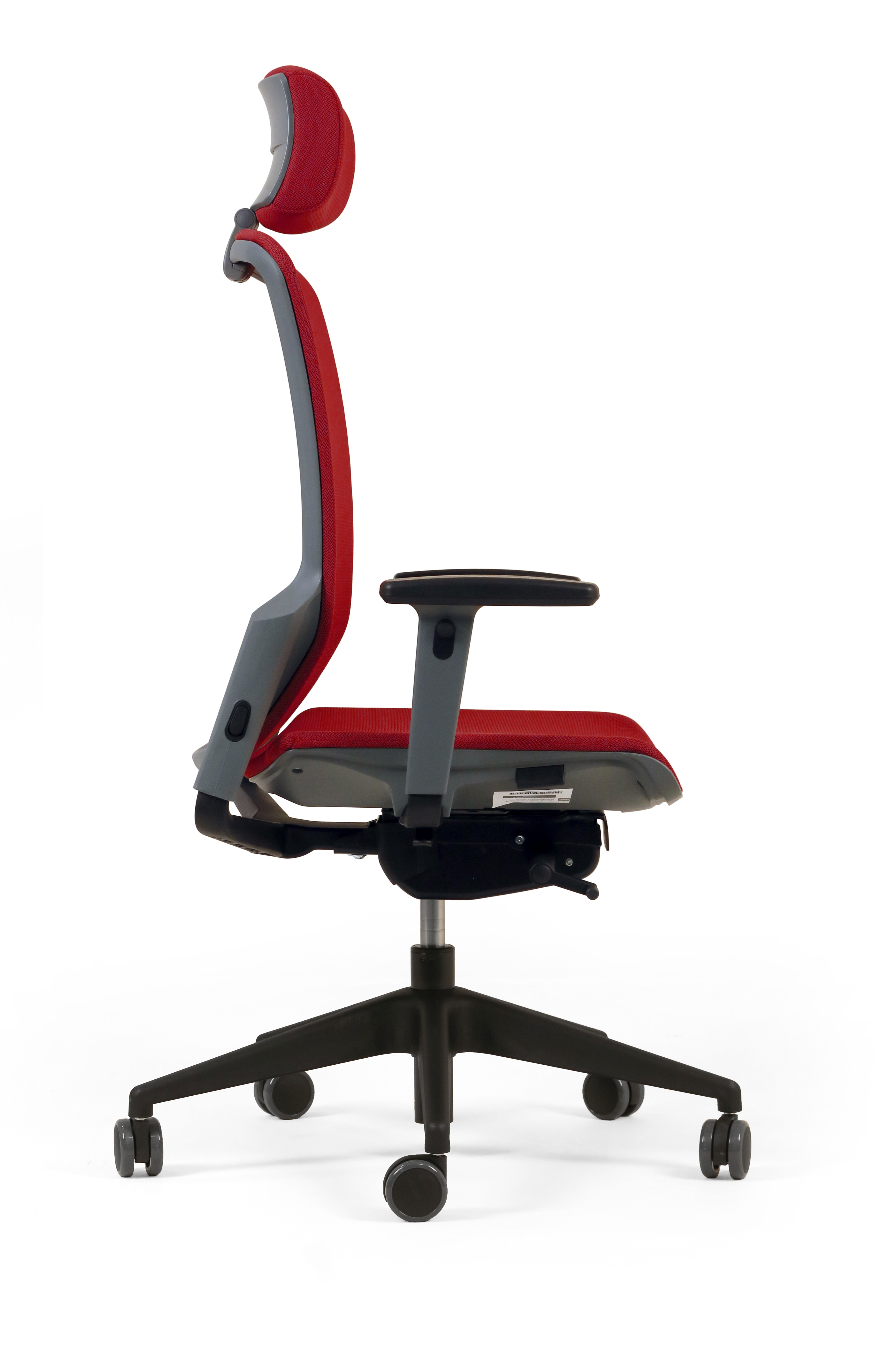 Fauteuil de bureau F6 - assise et dossier résille Rythm - piétement époxy - avec appui-tête