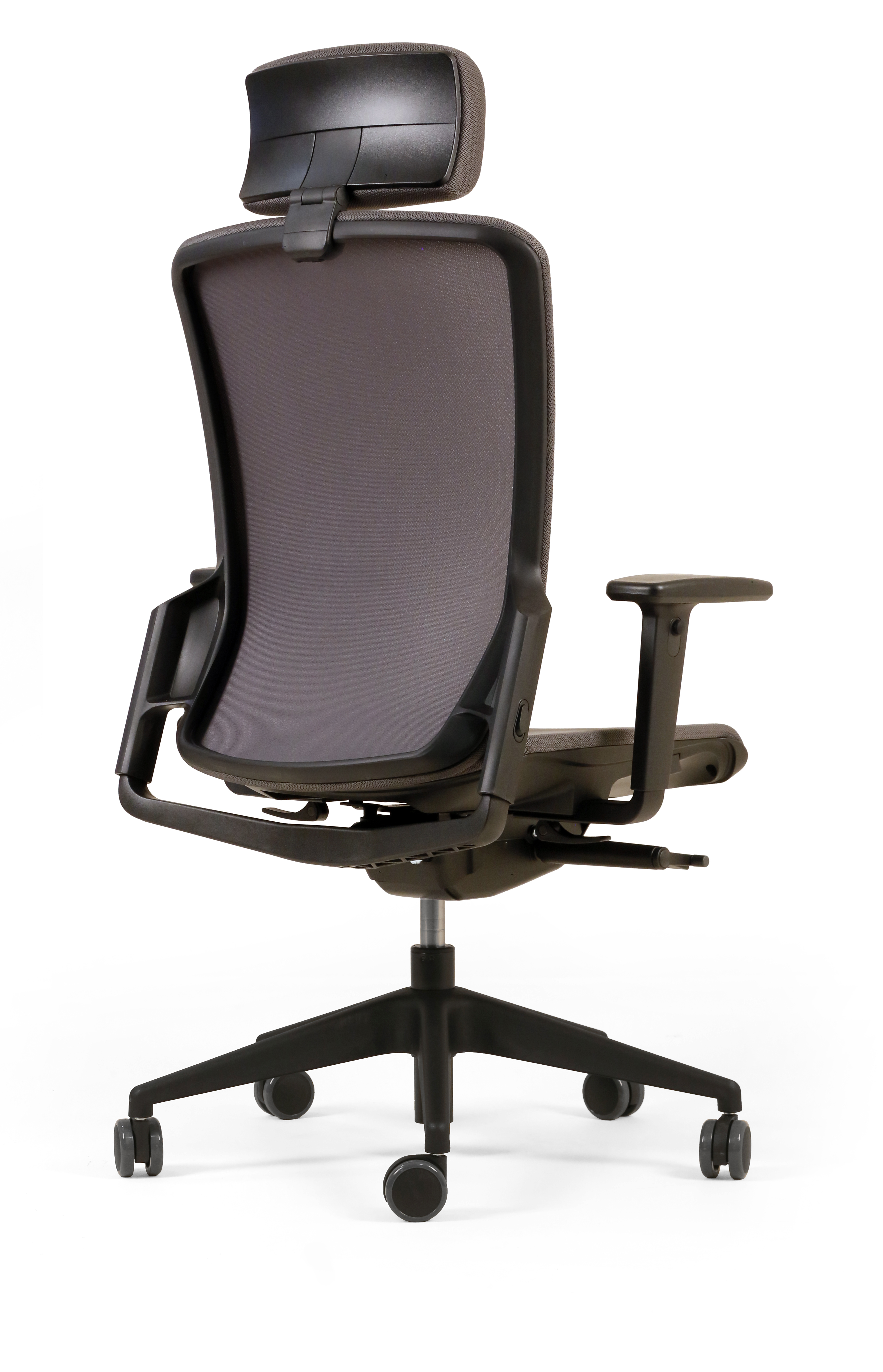 Fauteuil de bureau F6 - assise et dossier résille Rythm - piétement époxy - avec appui-tête