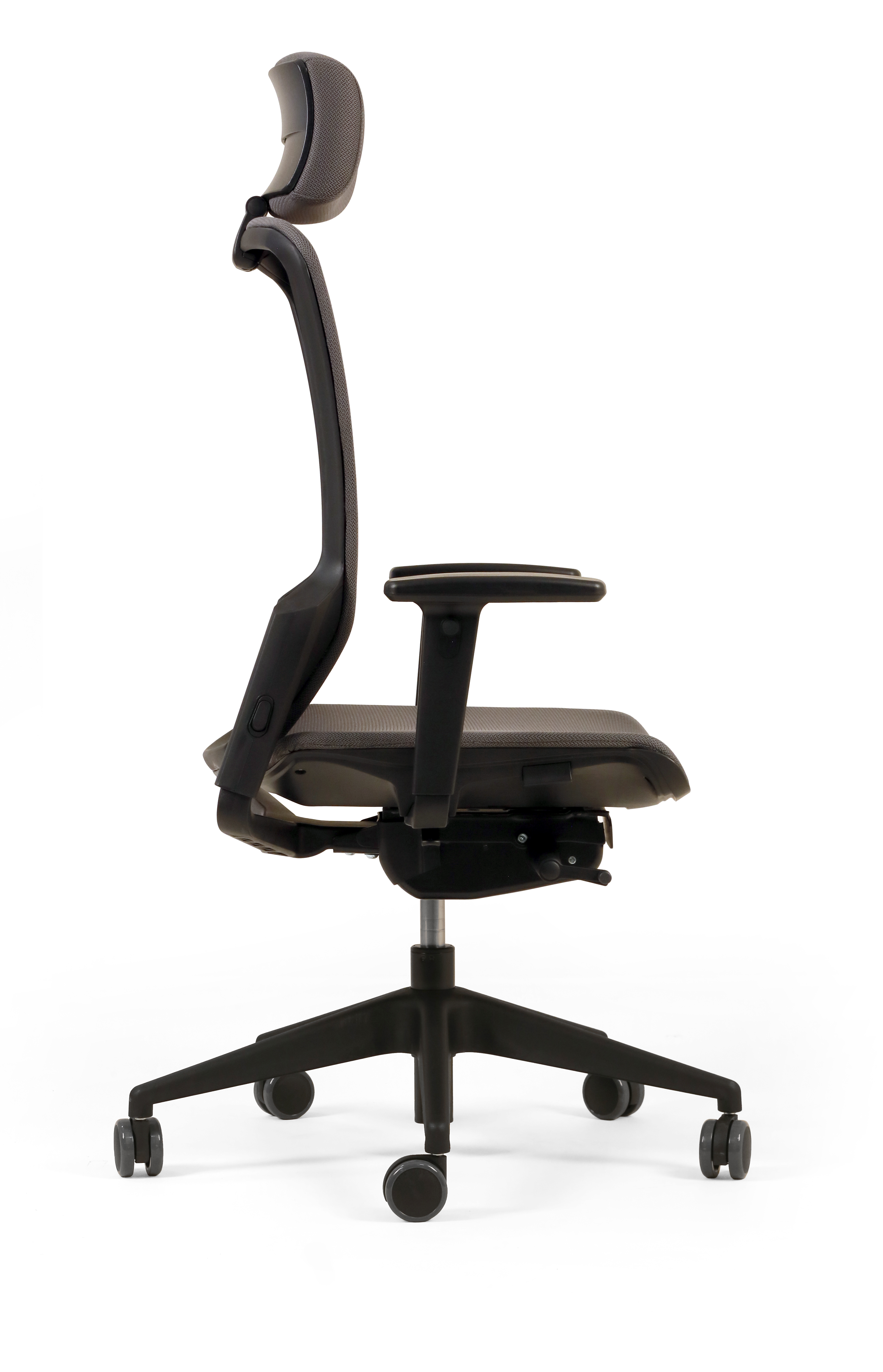 Fauteuil de bureau F6 - assise et dossier résille Rythm - piétement époxy - avec appui-tête