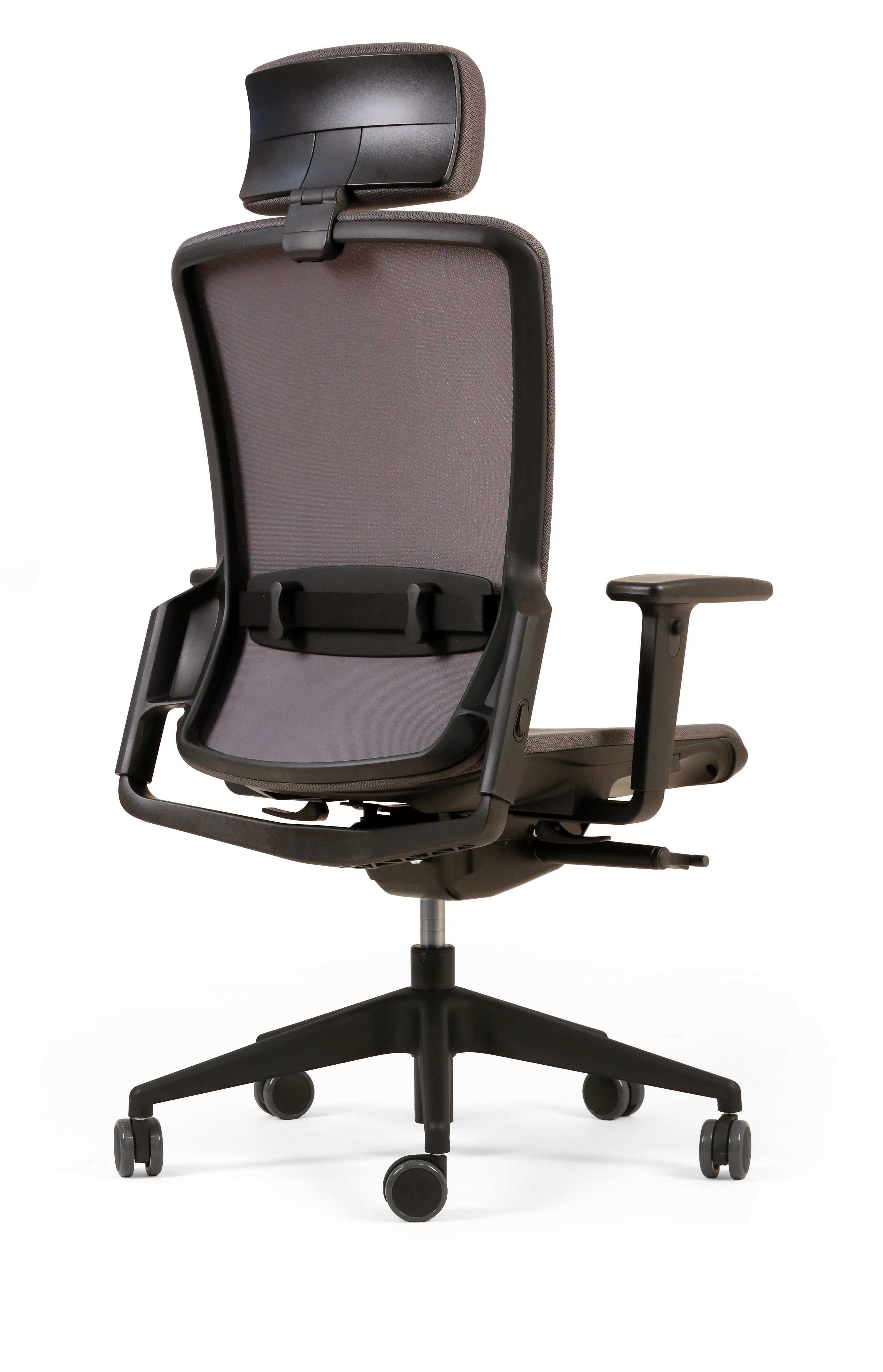 Fauteuil de bureau F6 - assise et dossier résille Rythm - piétement époxy - avec appui-tête