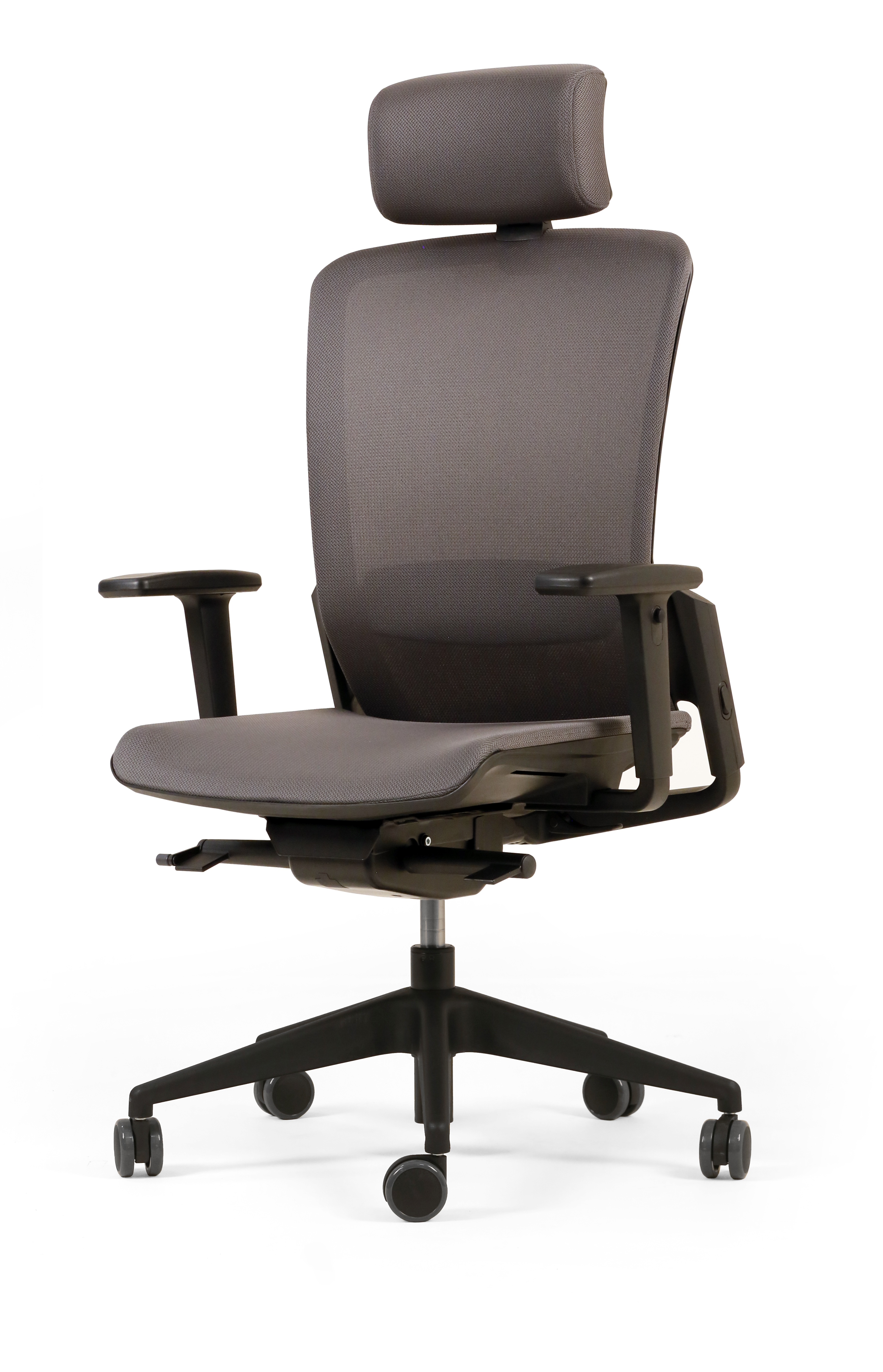 Fauteuil de bureau F6 - assise et dossier résille Rythm - piétement époxy - avec appui-tête