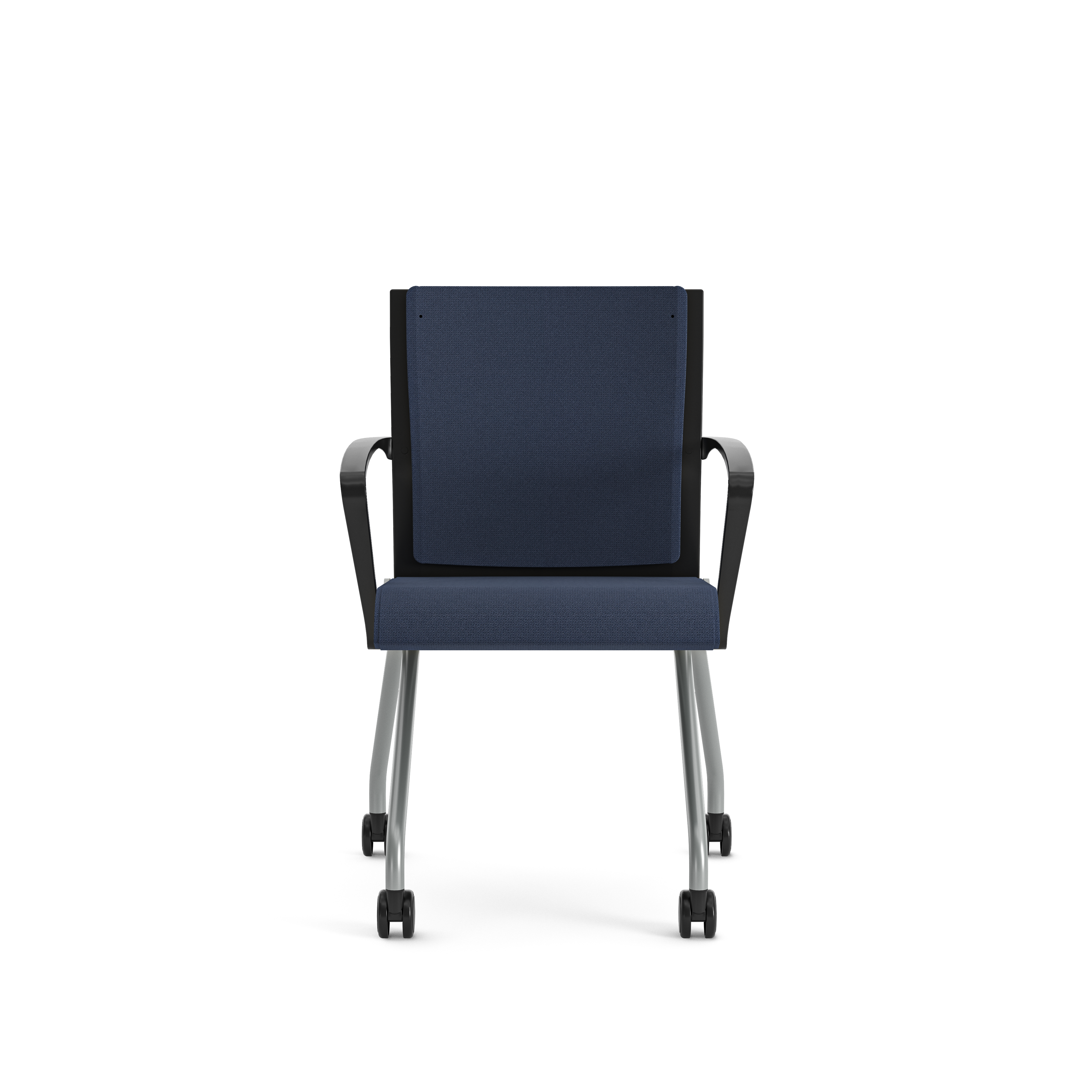 Fauteuil pliant Please - assise et dossier tissu - piétement sur roulettes