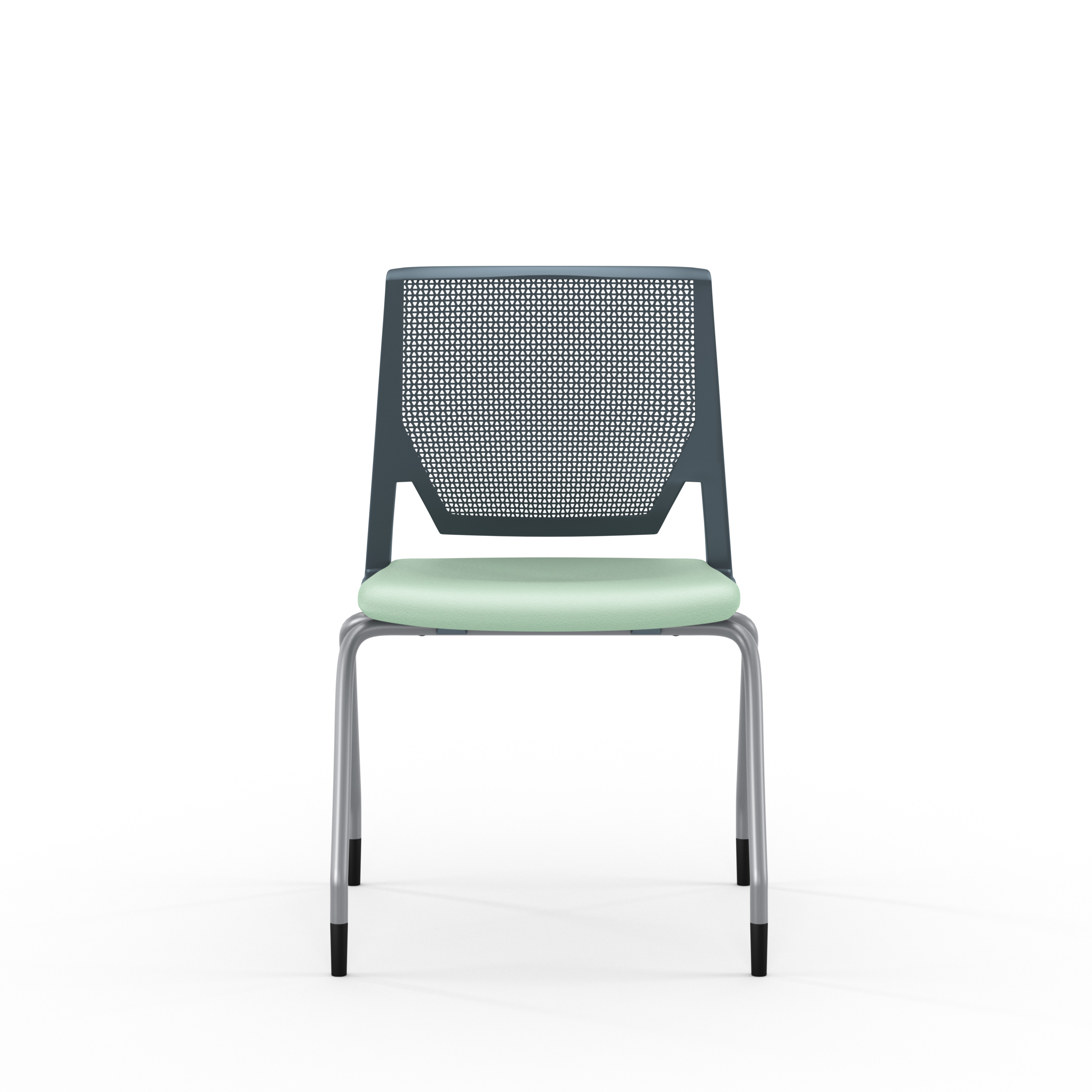 Chaise 4 pieds Véry - assise textile enduit - dossier polypropylène - piétement époxy