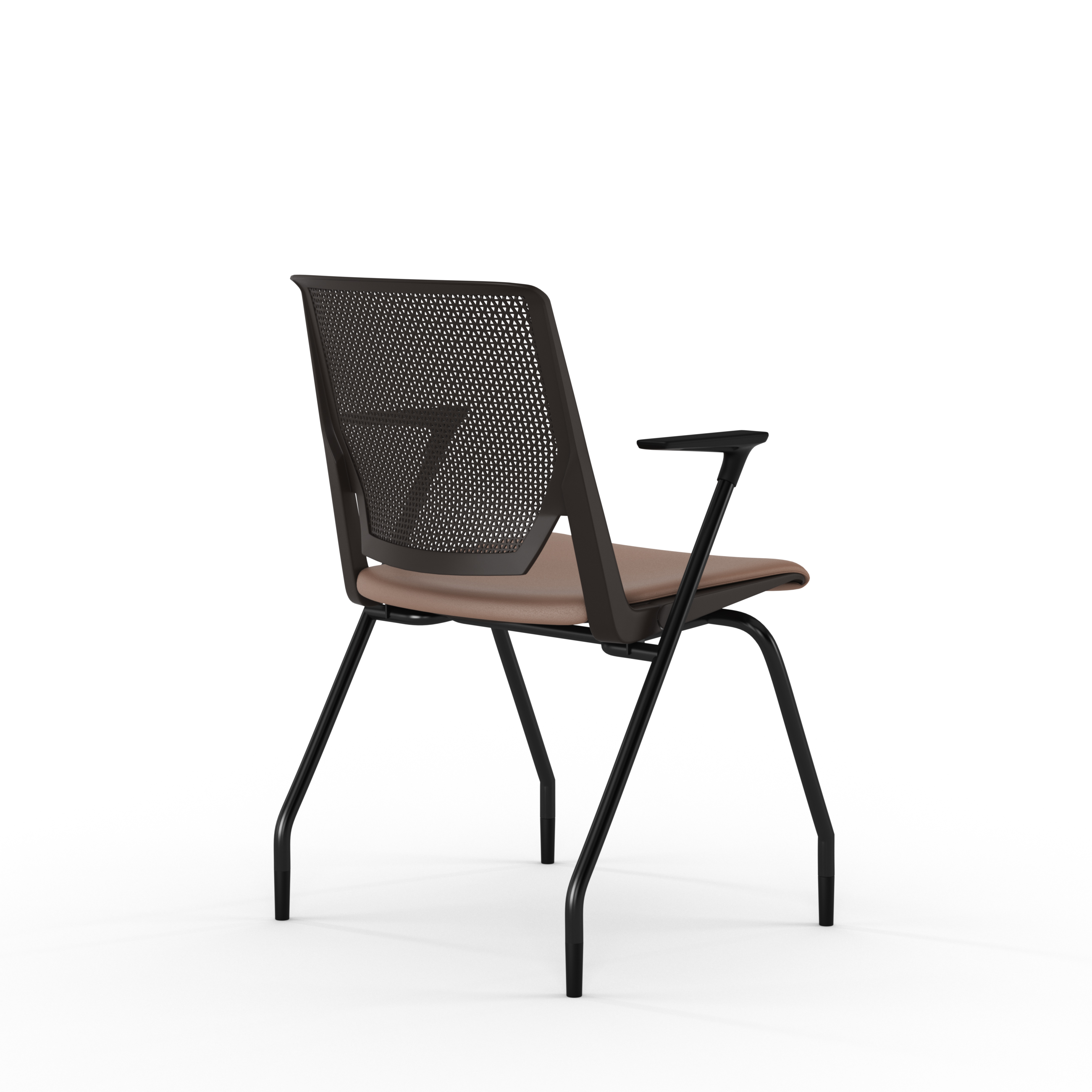 Fauteuil 4 pieds Véry - assise textile enduit - dossier polypropylène - piétement époxy