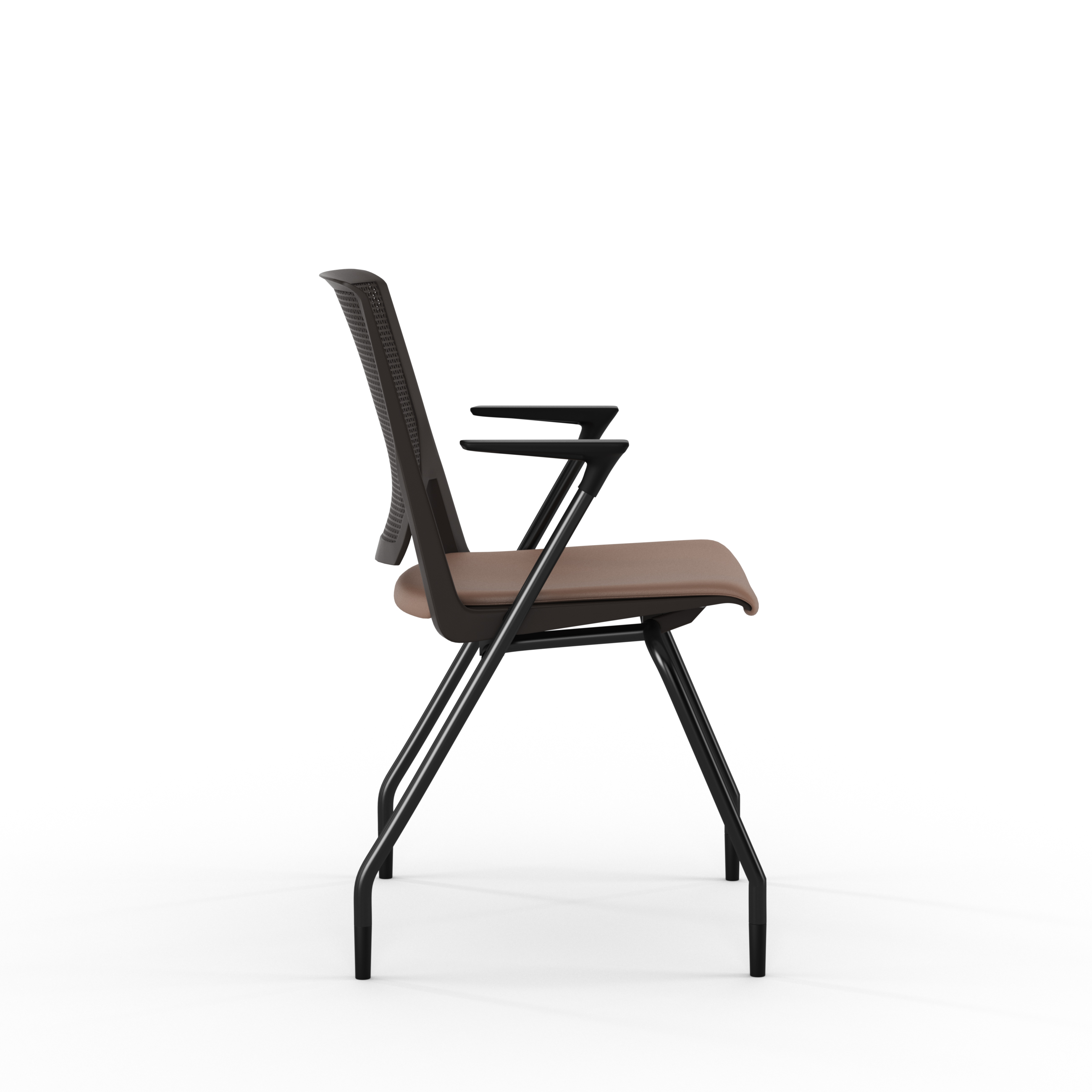 Fauteuil 4 pieds Véry - assise textile enduit - dossier polypropylène - piétement époxy