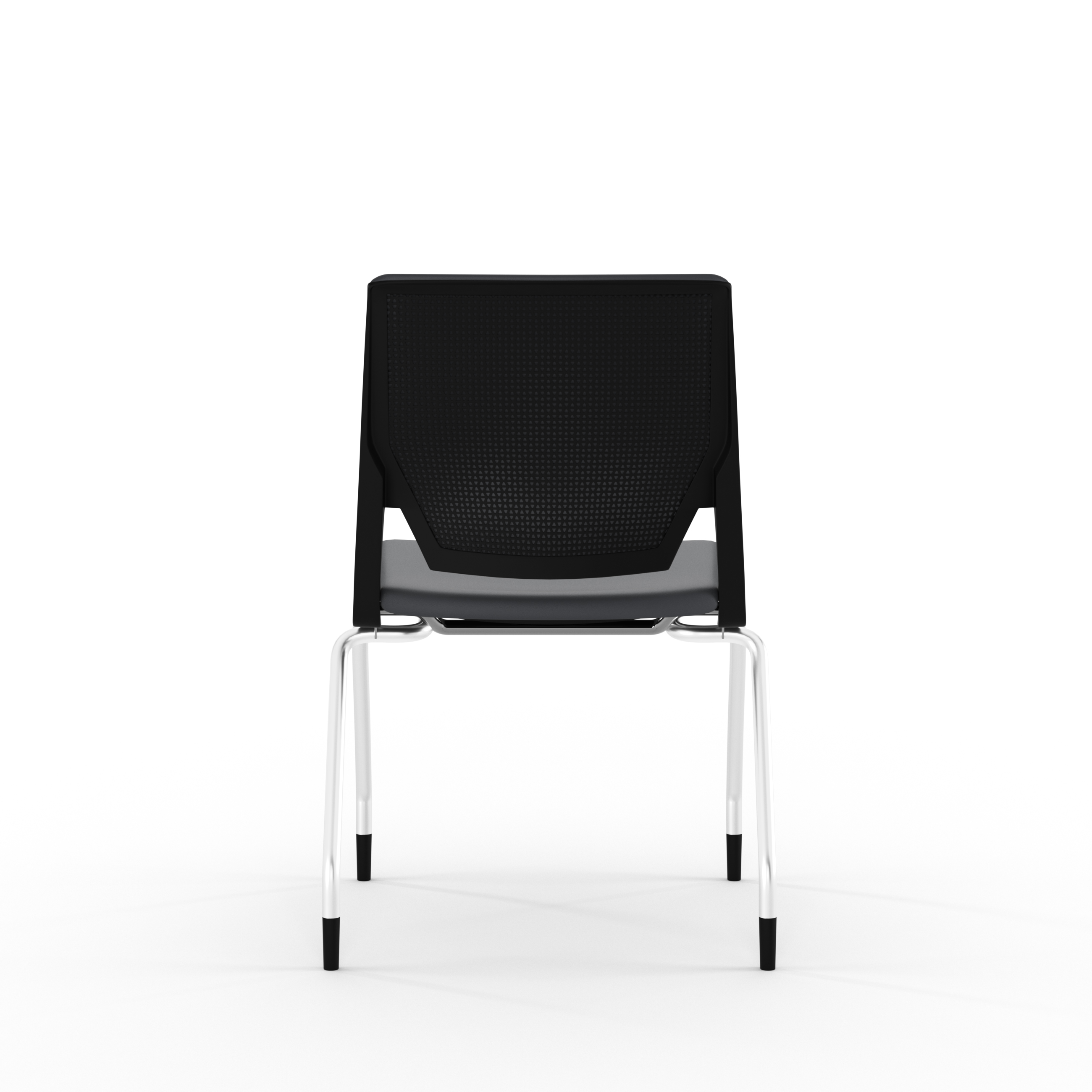 Chaise 4 pieds Véry - textile enduit - piétement chrome