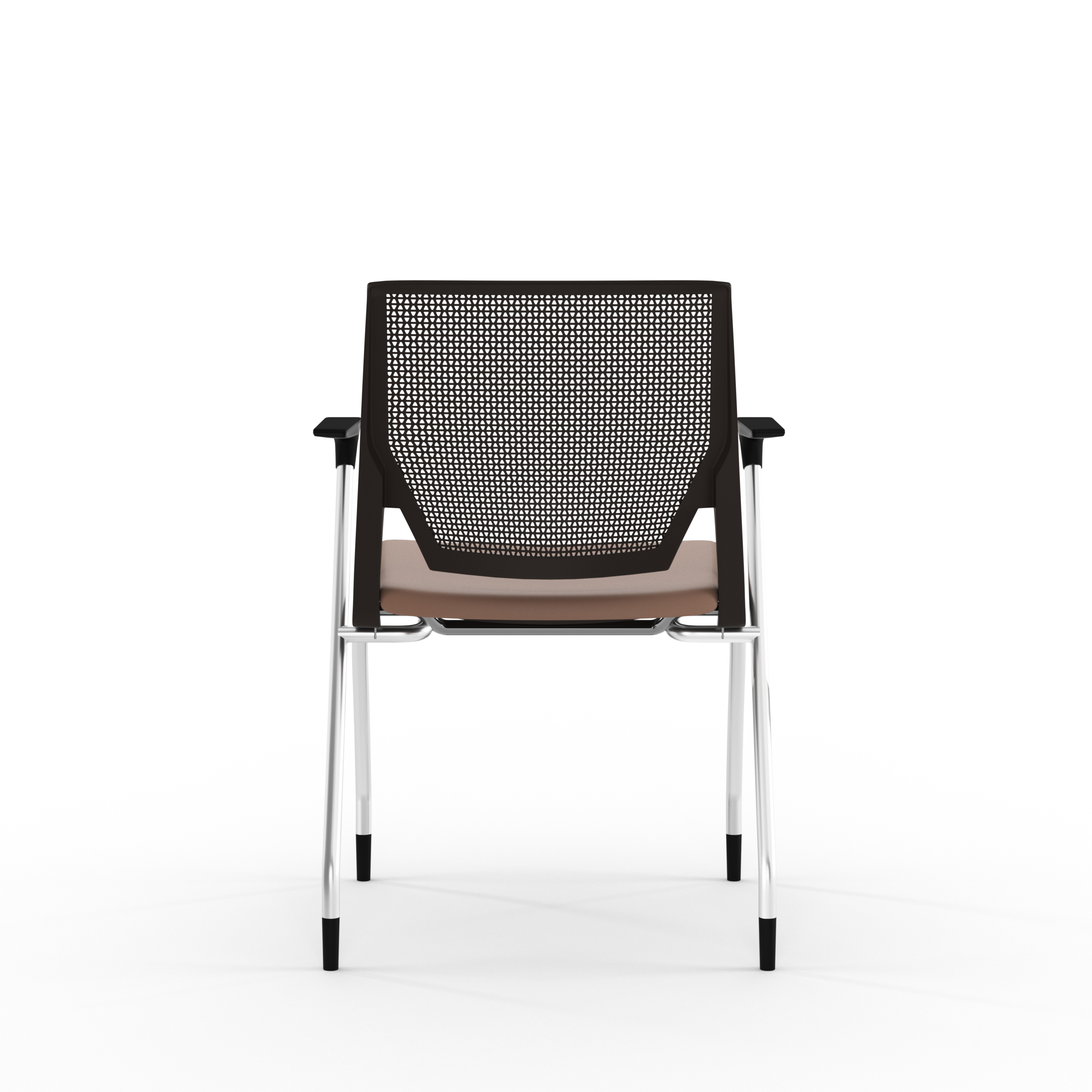 Fauteuil 4 pieds Véry - assise textile enduit - dossier polypropylène - piétement chrome