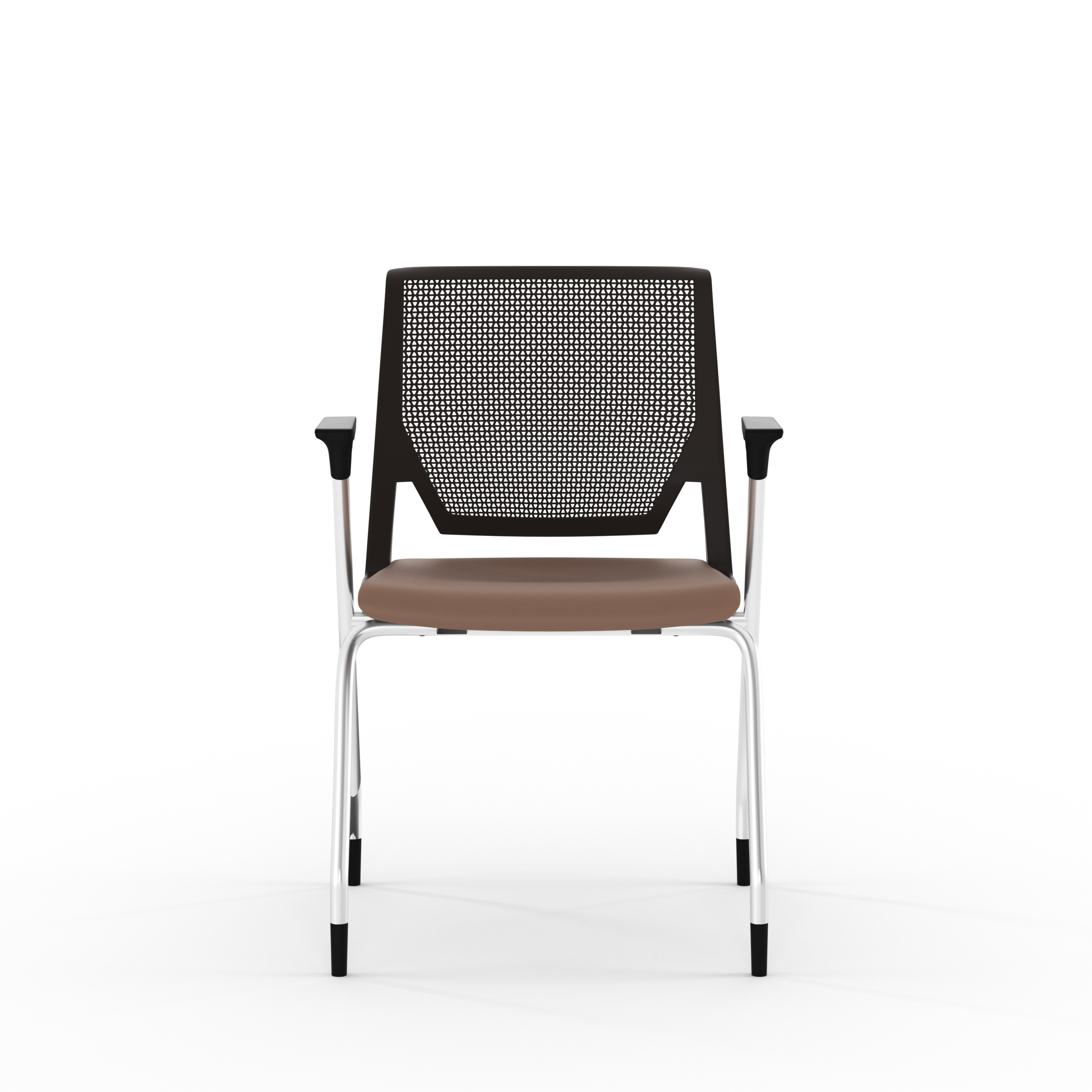 Fauteuil 4 pieds Véry - assise textile enduit - dossier polypropylène - piétement chrome