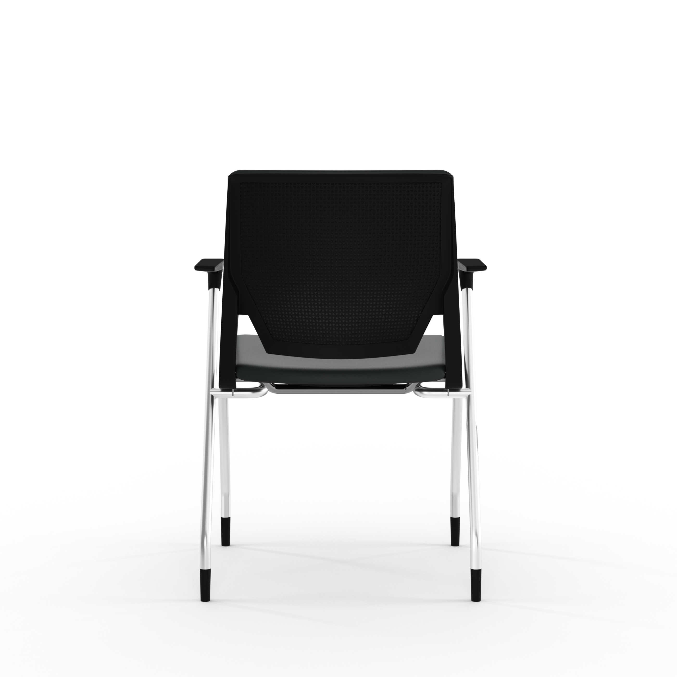 Fauteuil 4 pieds Véry - textile enduit - piétement chrome