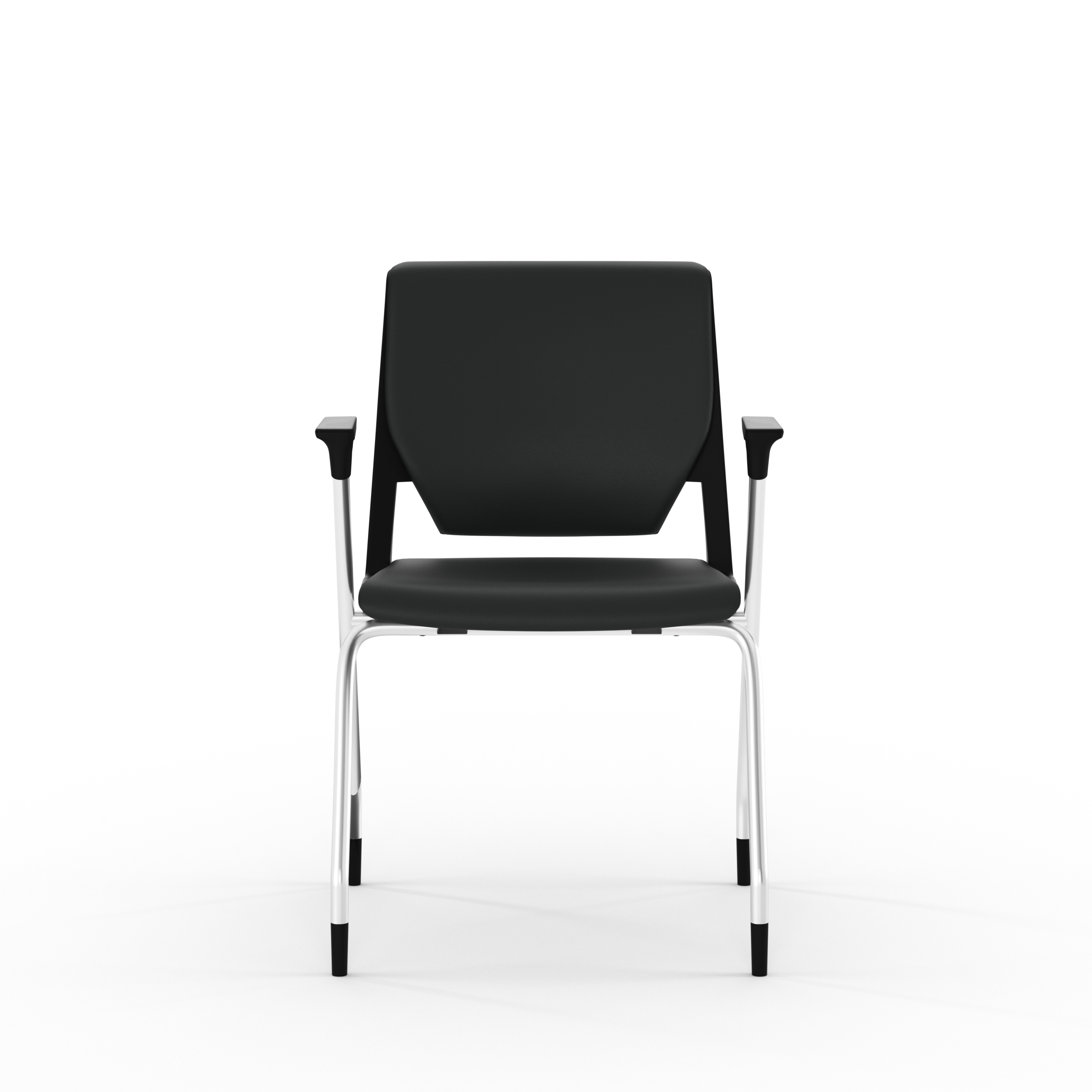 Fauteuil 4 pieds Véry - textile enduit - piétement chrome