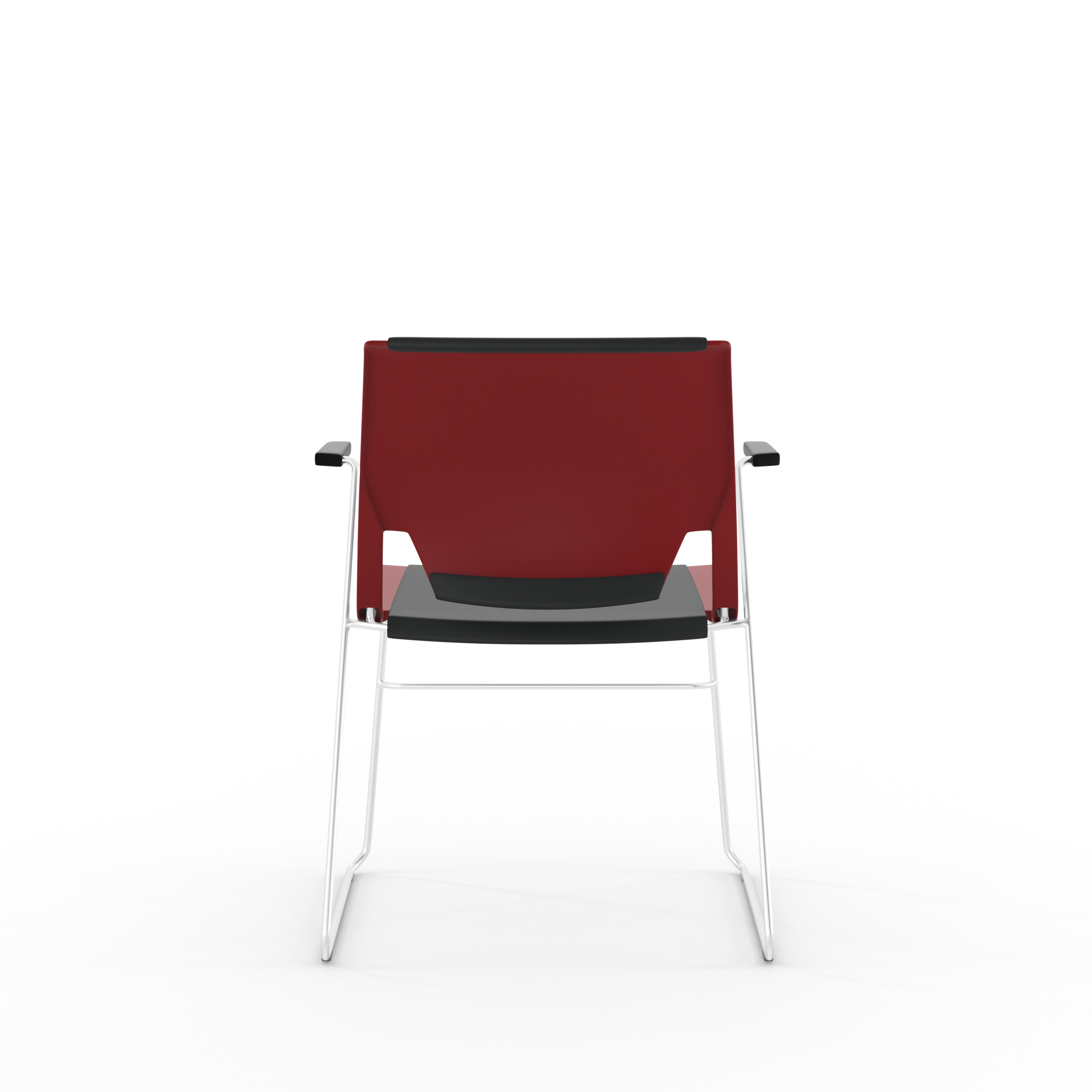 Fauteuil traineau Véry - textile enduit - piétement chrome