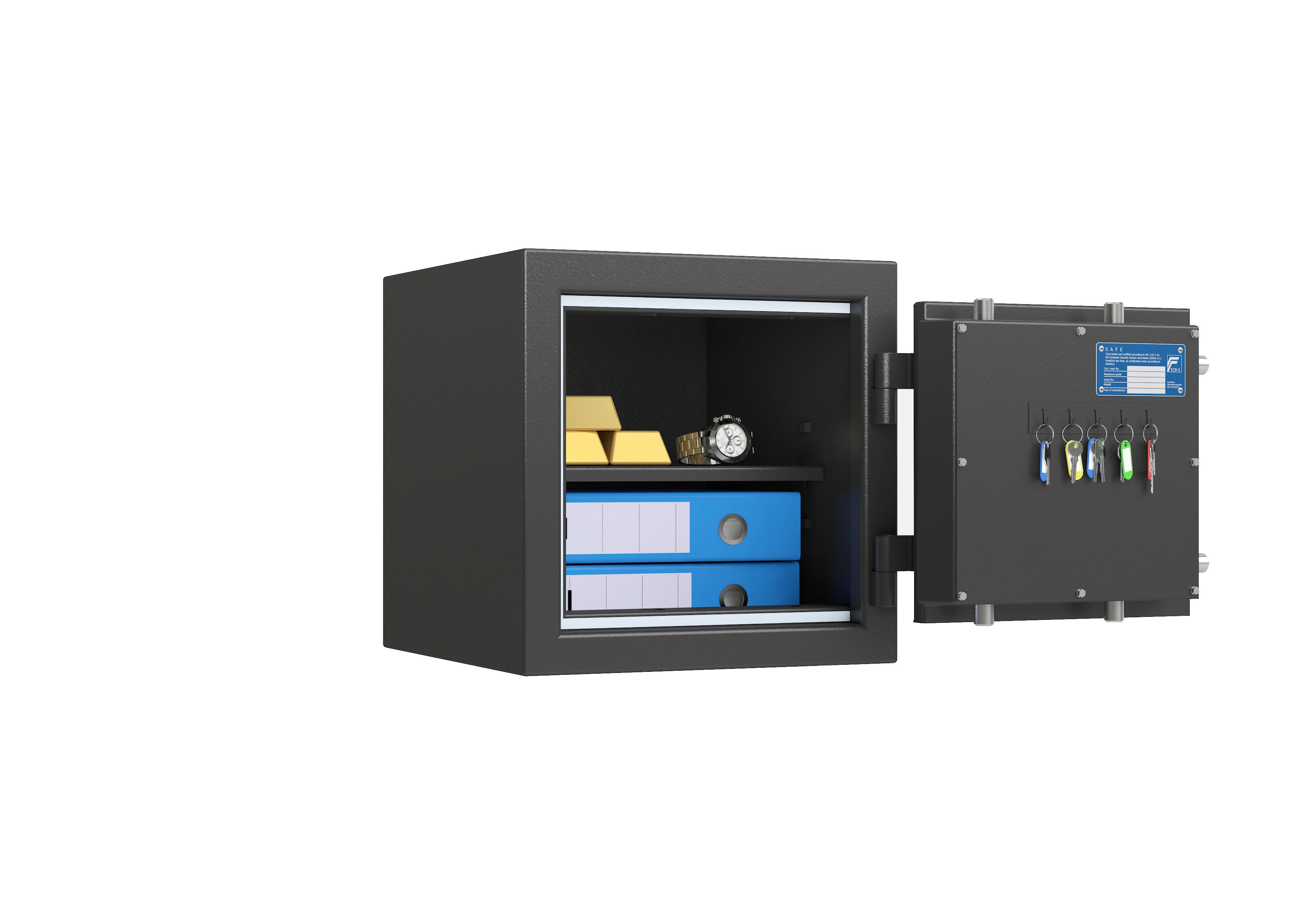 Coffre-fort classe 1 - 39 l - avec valeur assurable - serrure à clé