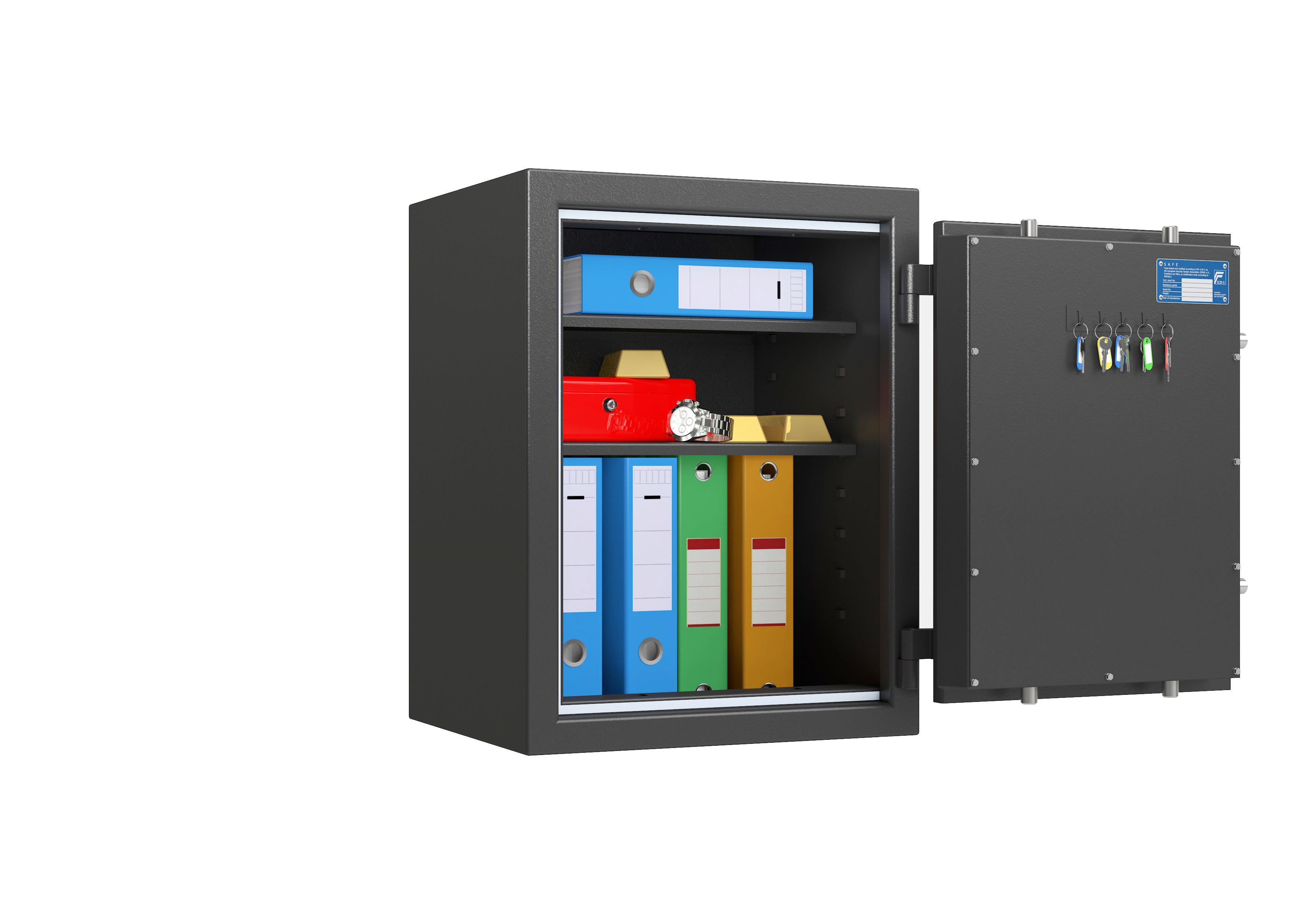 Coffre-fort classe 1 - 82 l - avec valeur assurable - serrure à clé