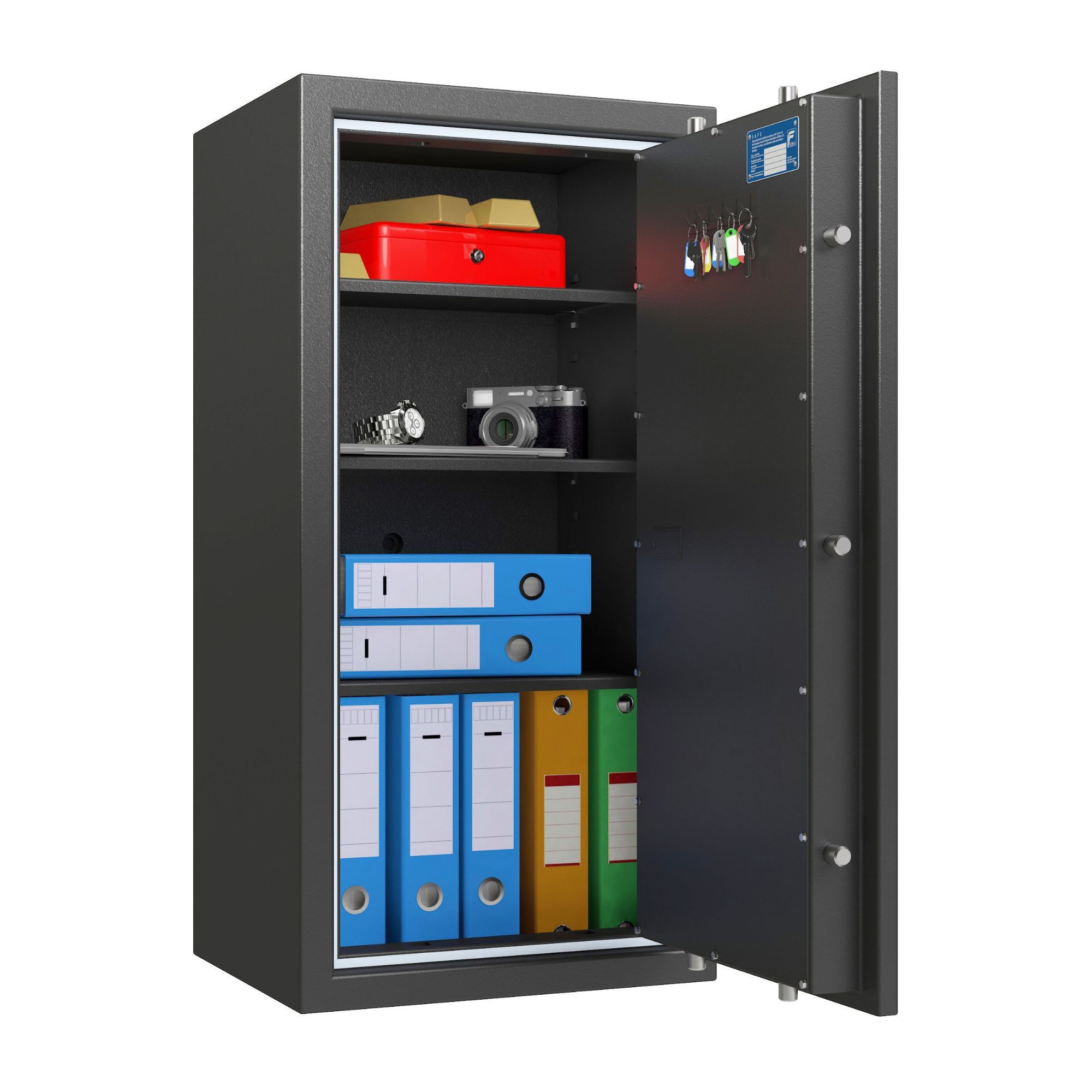 Coffre-fort classe 1 - 129 l - avec valeur assurable - serrure à clé