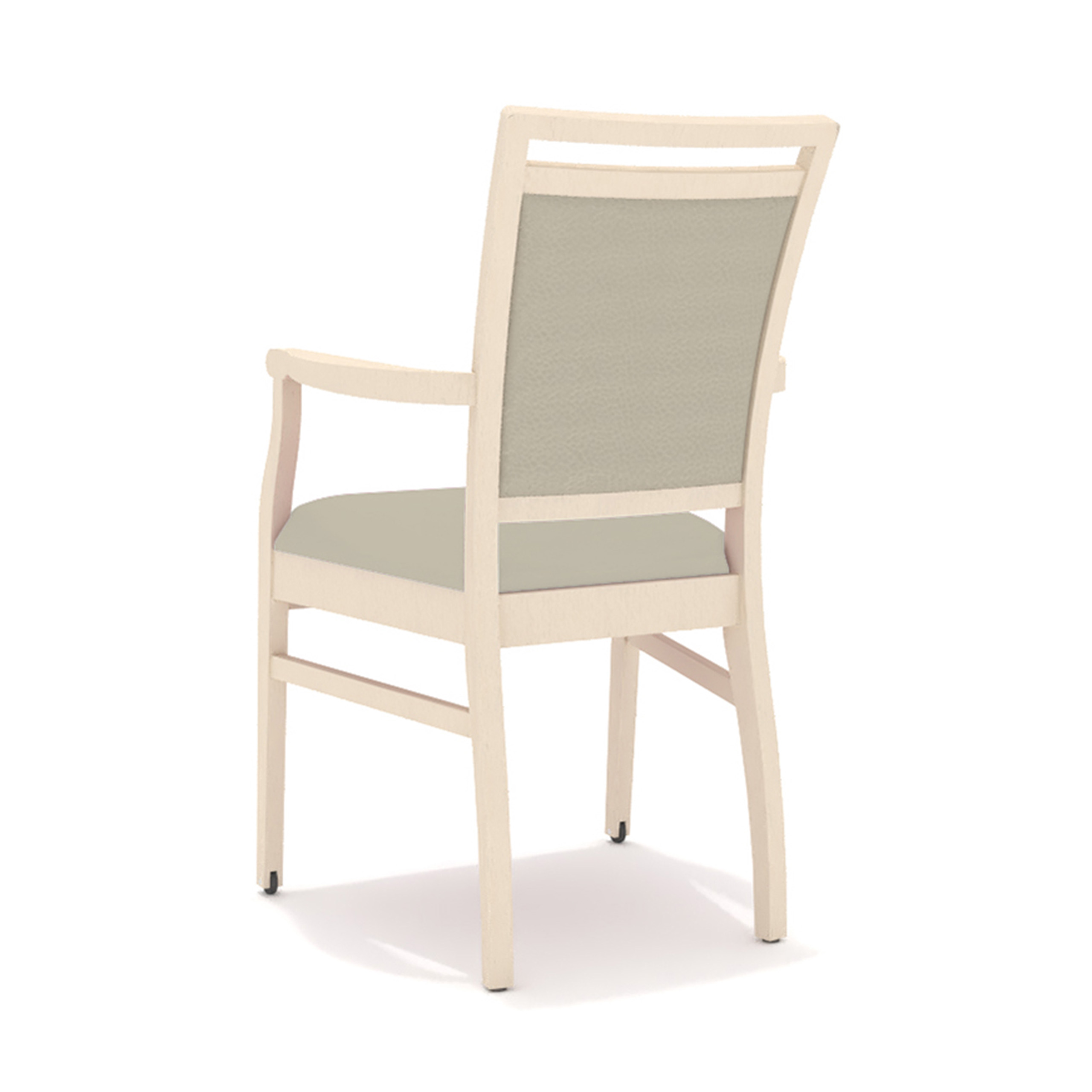 Bridge de restauration 4 pieds Premium - assise et dossier tissu enduit - structure hêtre massif verni