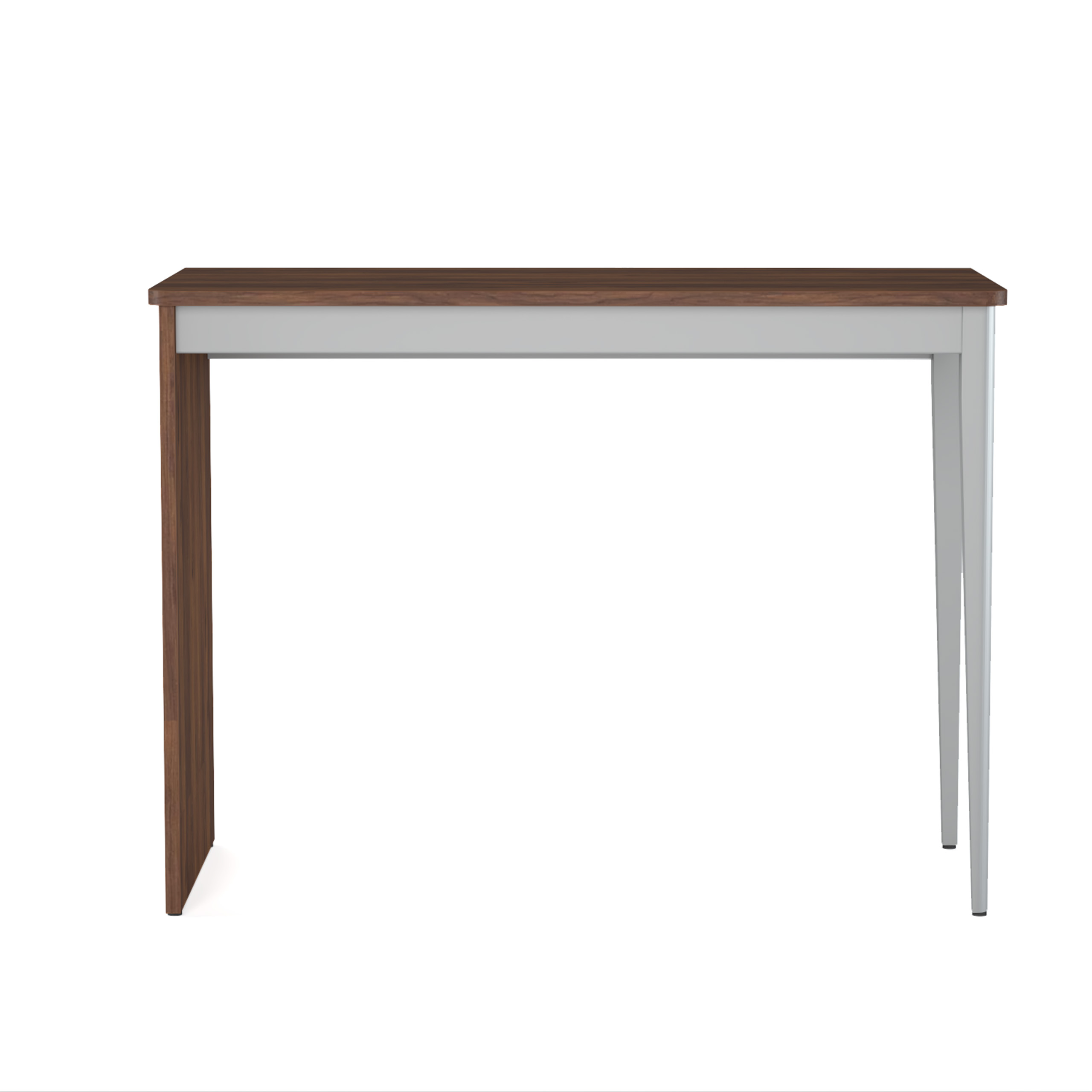 Table bureau Valho - 105 x 78 x 50 cm - plateau stratifié antibactérien - 1 pied panneau et 2 pieds hêtre massif