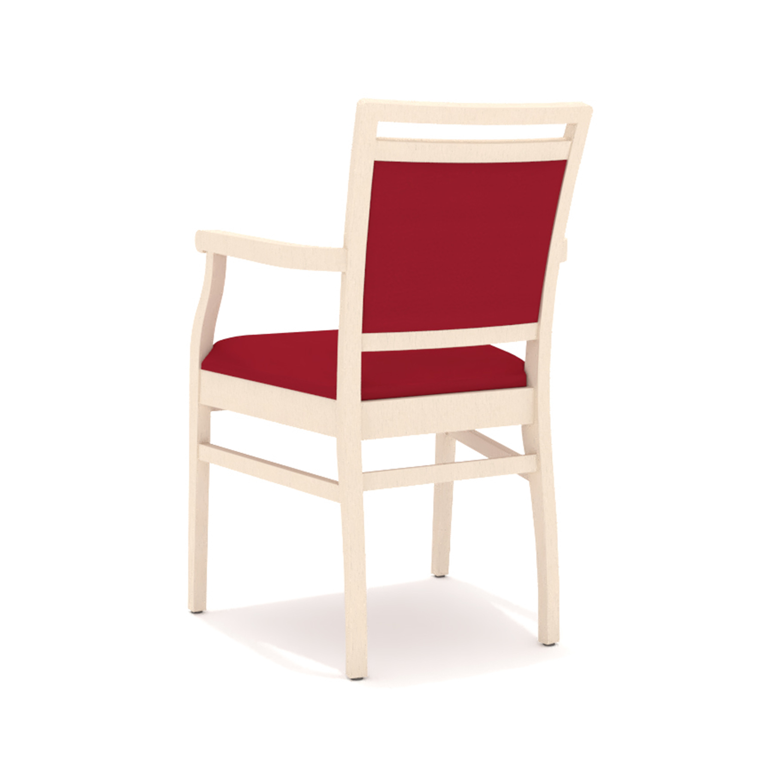 Bridge pour table bureau 4 pieds Zumbo - assise et dossier tissu enduit - structure hêtre massif - prise de main large