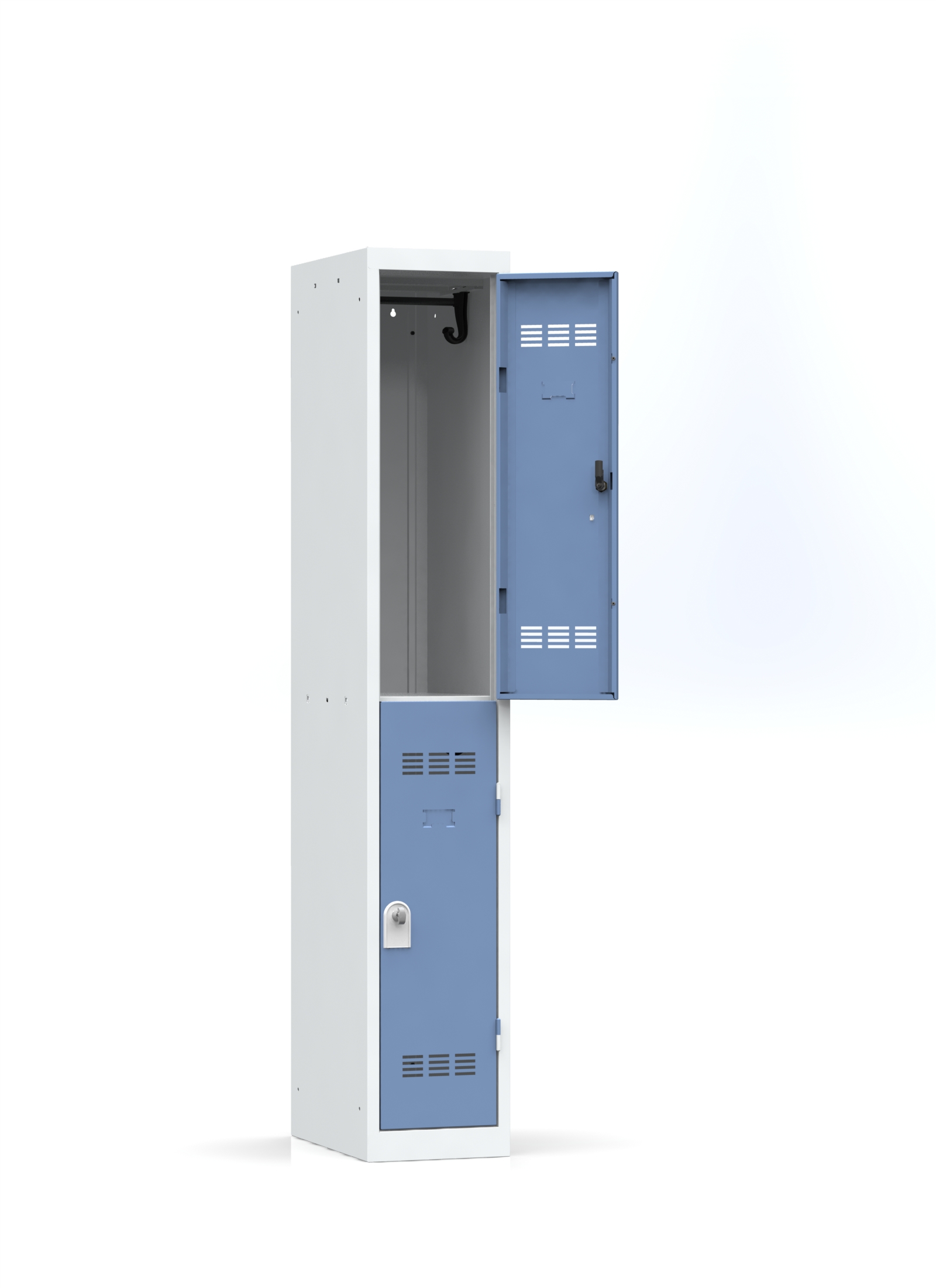 Vestiaire non visitable 1 colonne 2 casiers galvanisé l. 30 cm - impératif : serrure en option 