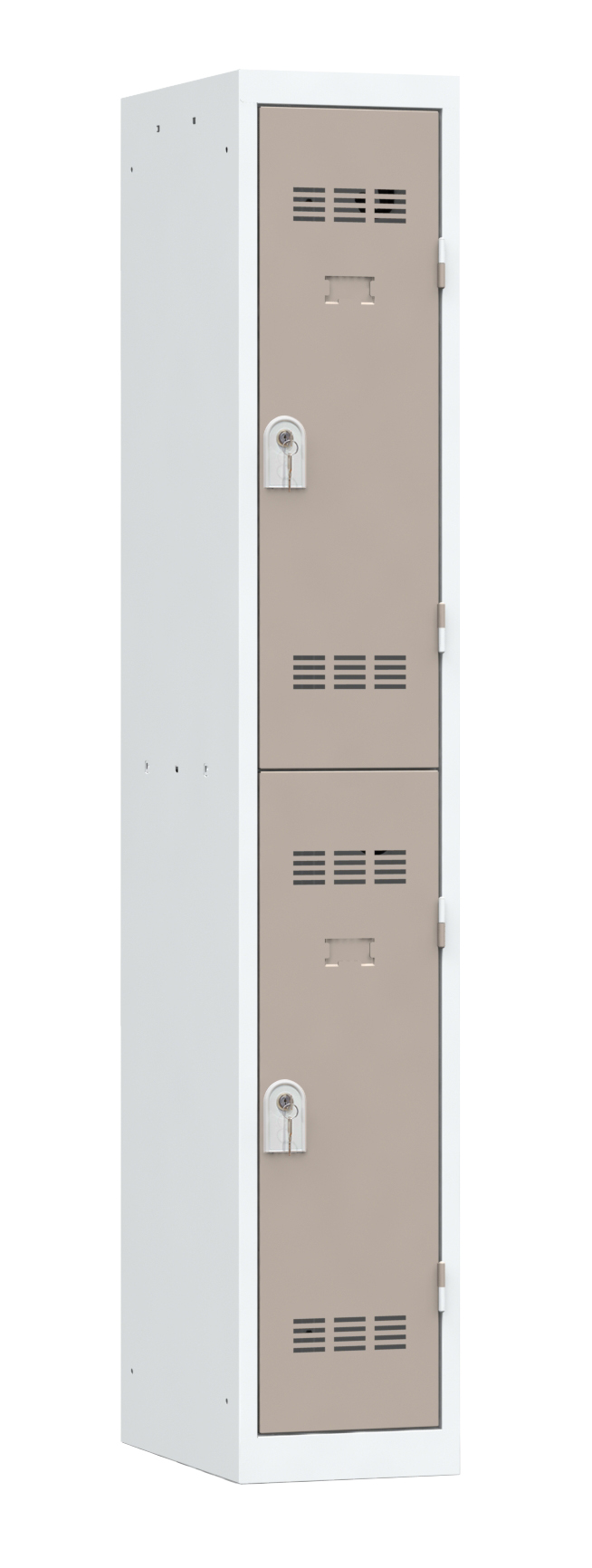 Vestiaire non visitable 1 colonne 2 casiers galvanisé l. 30 cm - impératif : serrure en option 