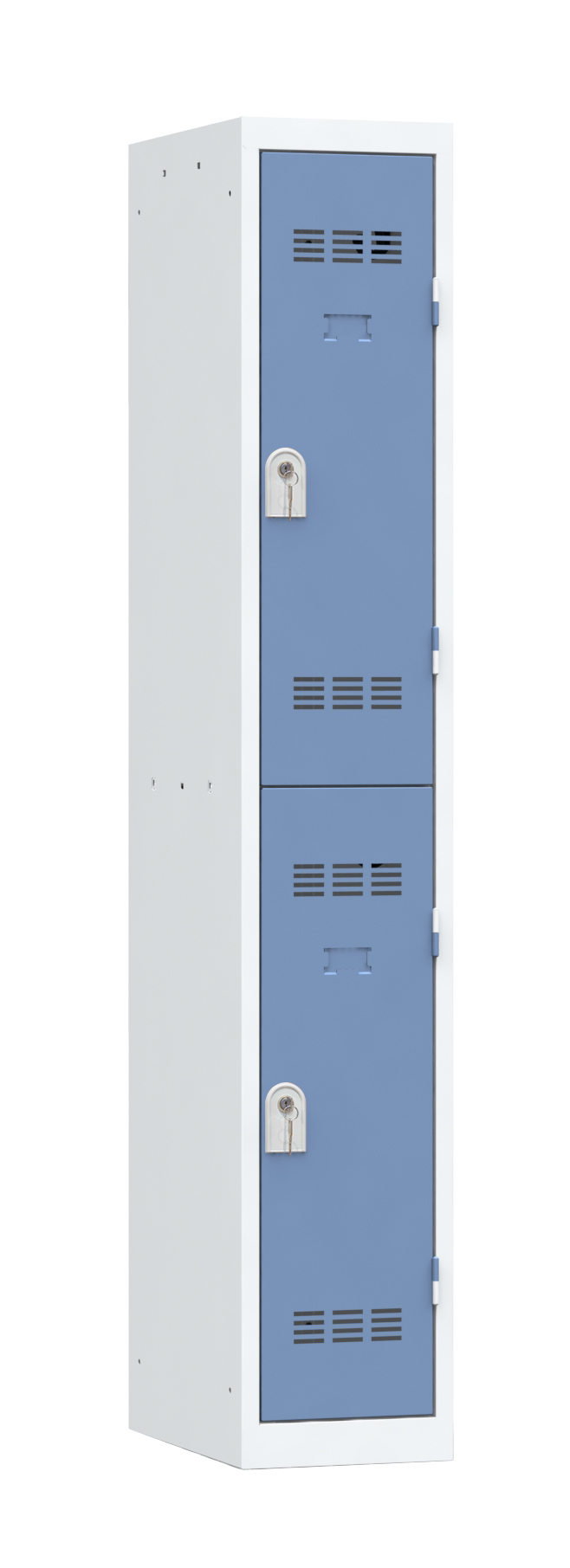 Vestiaire non visitable 1 colonne 2 casiers galvanisé l. 30 cm - impératif : serrure en option 