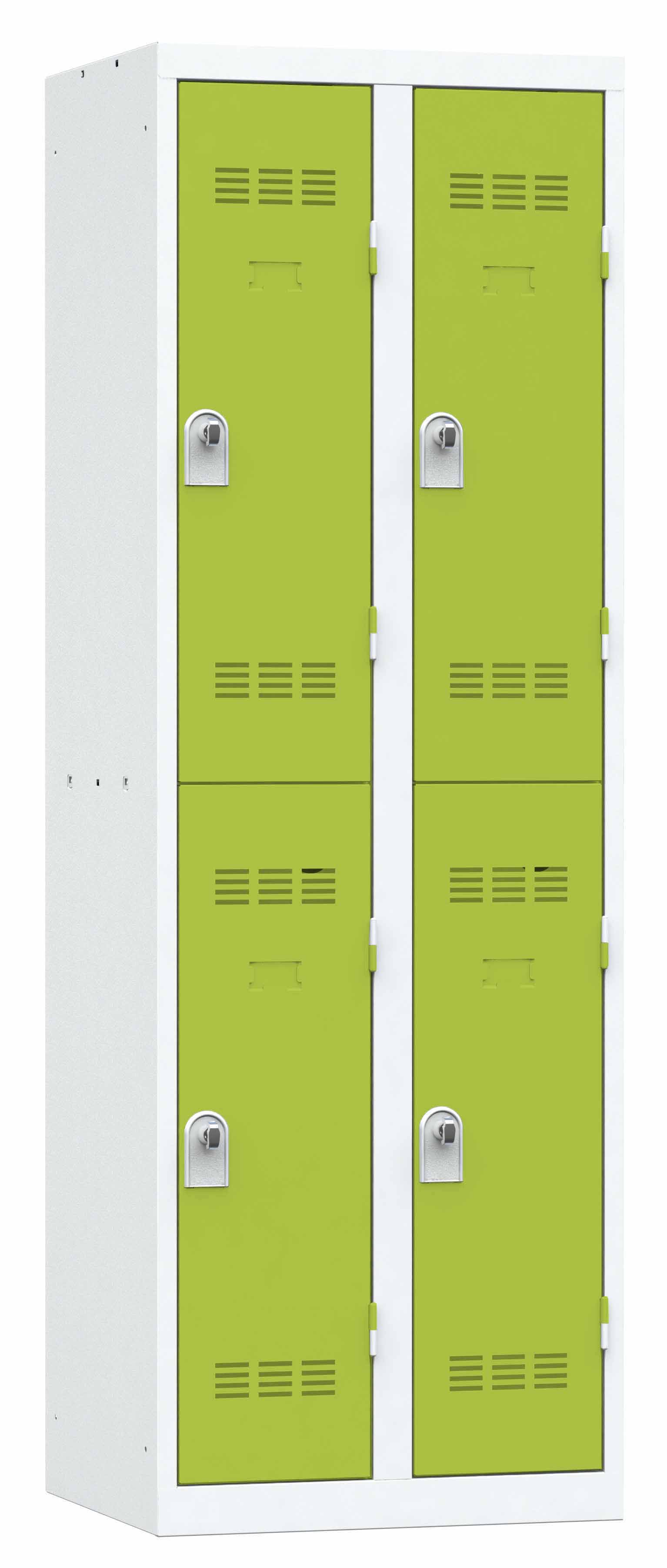 Vestiaire non visitable 2 colonnes 2 casiers galvanisé l. 30 cm -impératif : serrure en option 