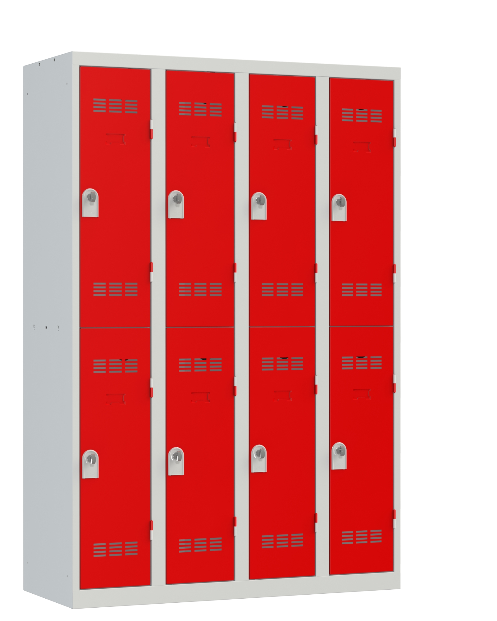 Vestiaire non visitable 4 colonnes 2 casiers galvanisé l. 30 cm -impératif : serrure en option 