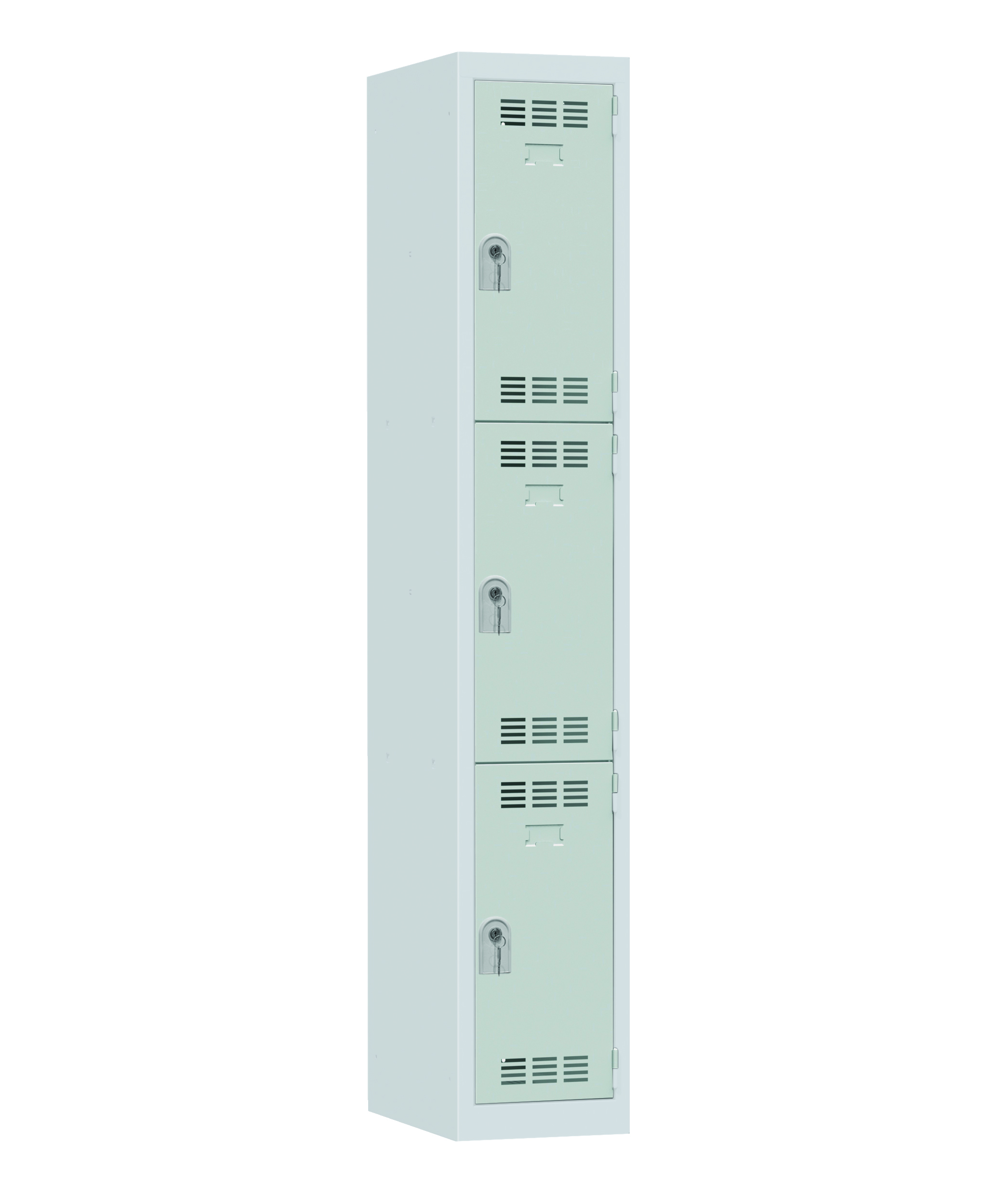 Vestiaire non visitable 1 colonne 3 casiers galvanisé - l. 30 cm - impératif : serrure en option 