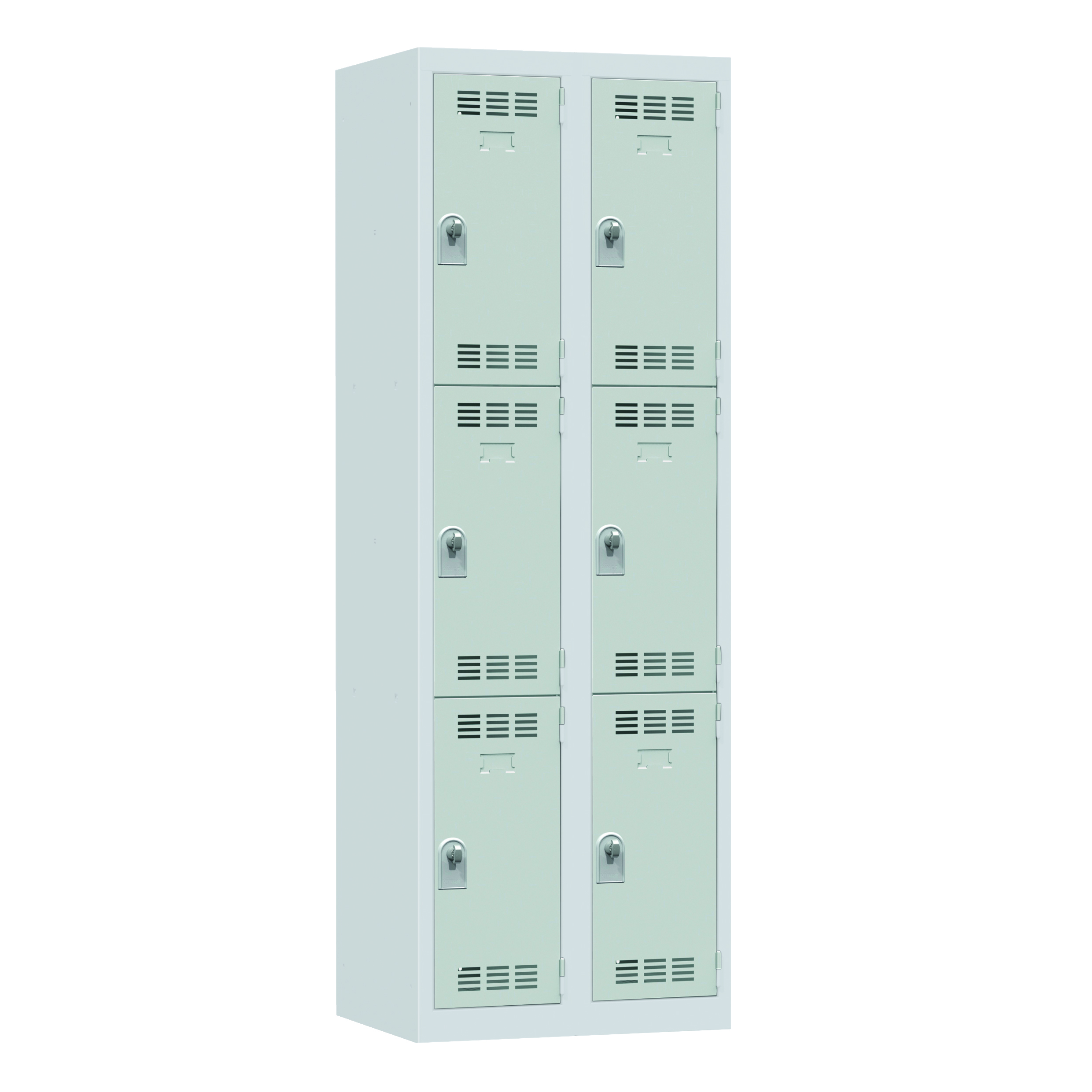 Vestiaire non visitable 2 colonnes 3 casiers galvanisé - l. 30 cm - impératif : serrure en option 