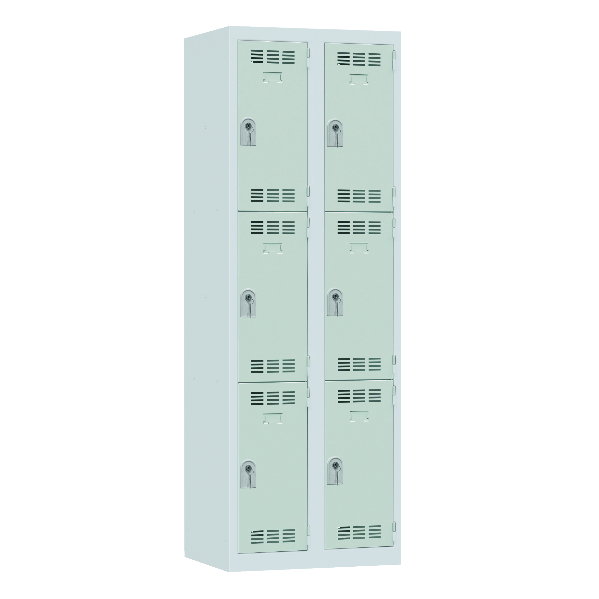 Vestiaire non visitable 2 colonnes 3 casiers galvanisé - l. 30 cm - impératif : serrure en option 