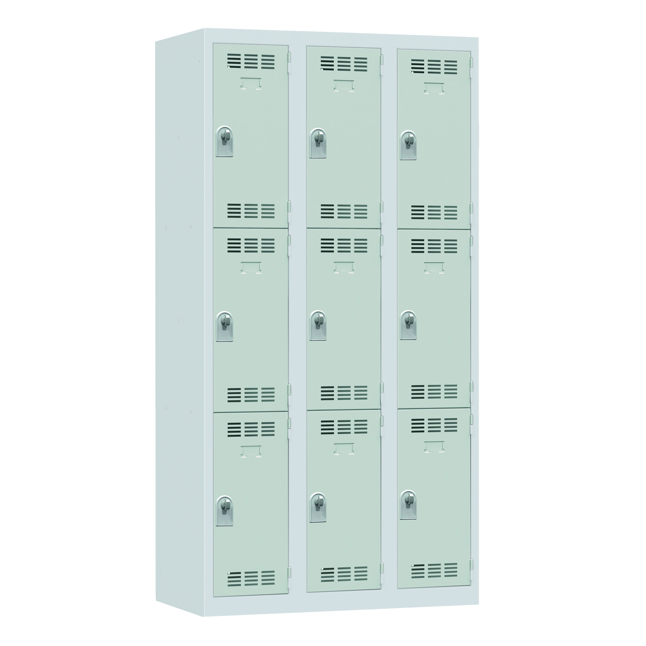 Vestiaire non visitable 3 colonnes 3 casiers galvanisé - l. 30 cm - impératif : serrure en option 