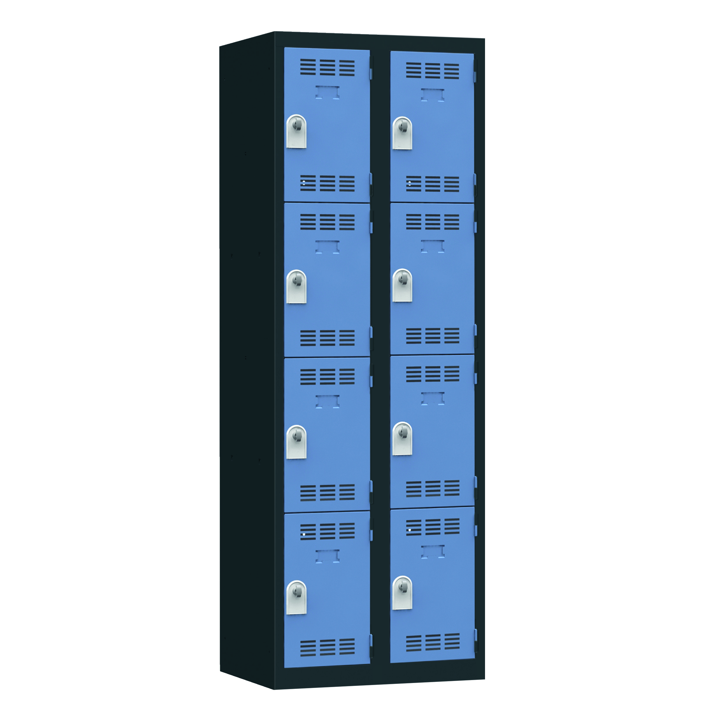 Vestiaire non visitable 2 colonnes 4 casiers - l. 30 cm impératif : serrure en option 