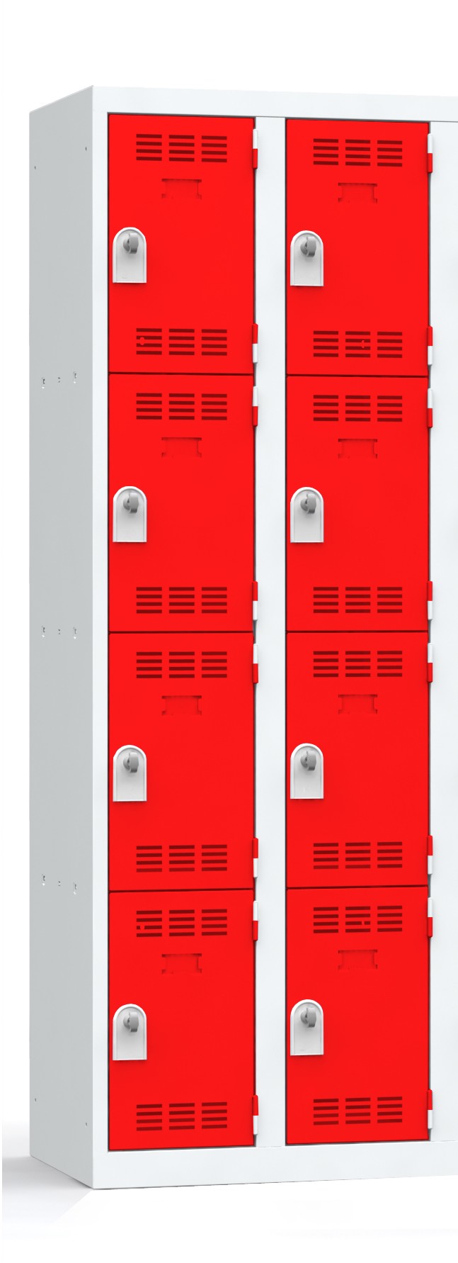 Vestiaire non visitable 2 colonnes 4 casiers - l. 30 cm impératif : serrure en option 