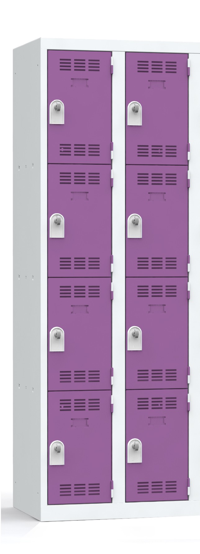 Vestiaire non visitable 2 colonnes 4 casiers - l. 30 cm impératif : serrure en option 