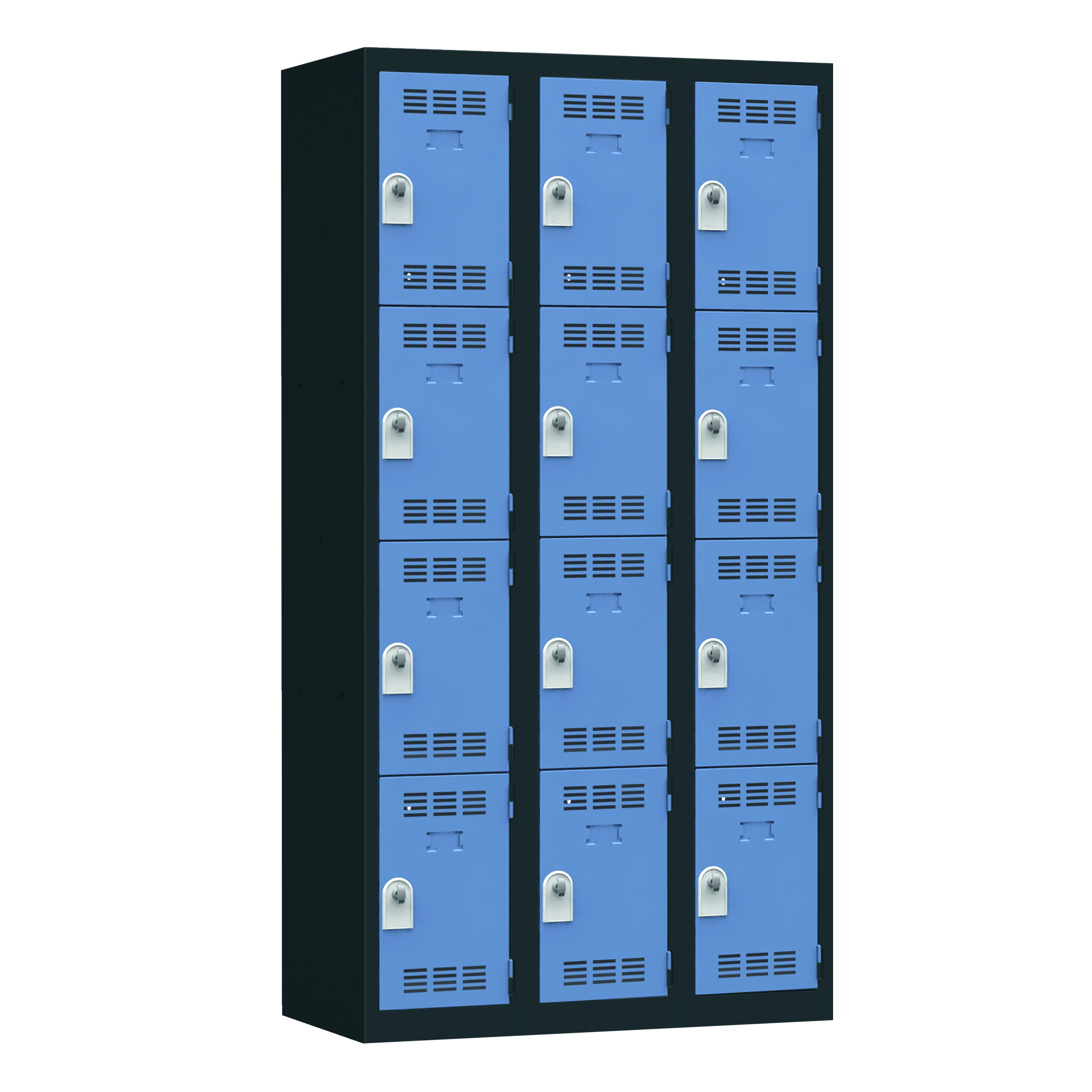 Vestiaire non visitable 3 colonnes 4 casiers - l. 30 cm impératif : serrure en option 