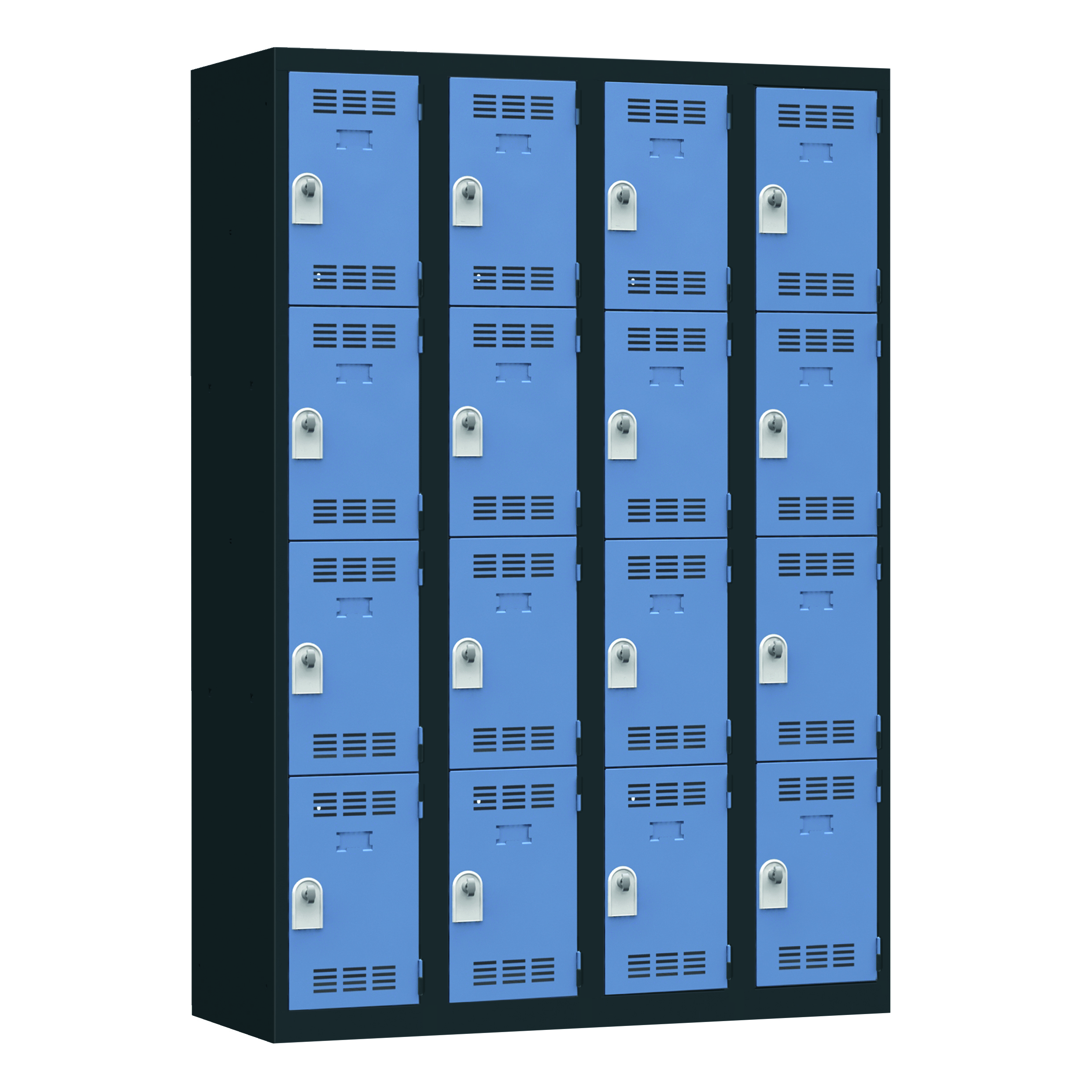 Vestiaire non visitable 4 colonnes 4 casiers - l. 30 cm impératif : serrure en option 