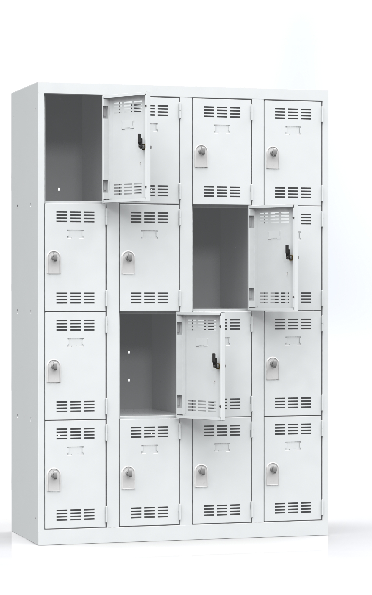 Vestiaire non visitable 4 colonnes 4 casiers - l. 30 cm impératif : serrure en option 