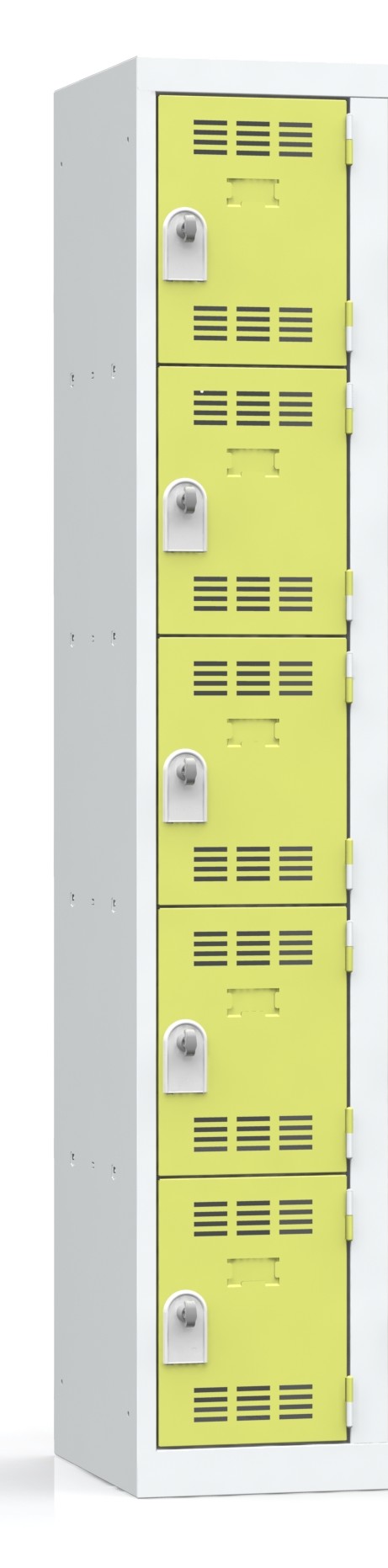 Vestiaire non visitable 1 colonne 5 casiers galvanisé l. 30 cm - impératif : serrure en option 