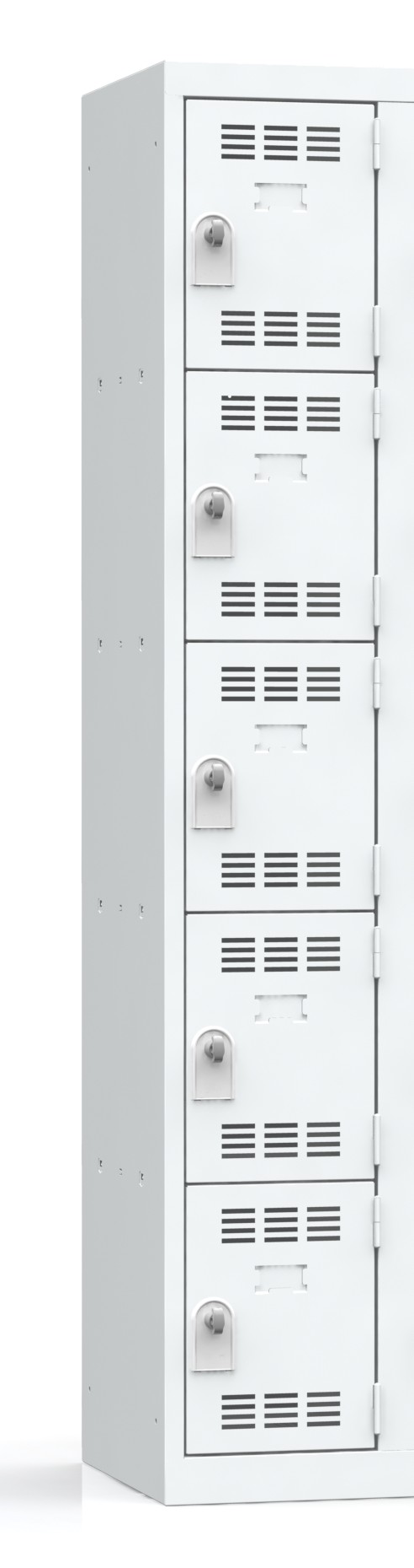 Vestiaire non visitable 1 colonne 5 casiers galvanisé l. 30 cm - impératif : serrure en option 