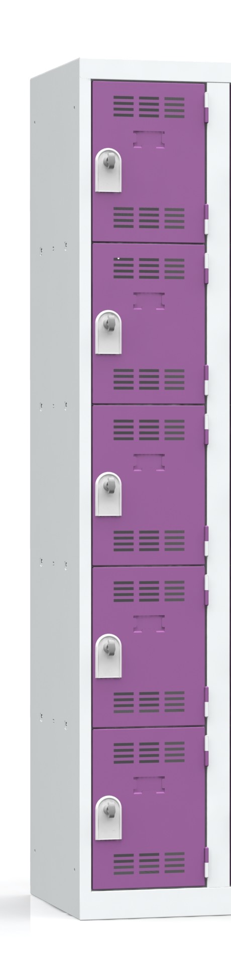 Vestiaire non visitable 1 colonne 5 casiers galvanisé l. 30 cm - impératif : serrure en option 