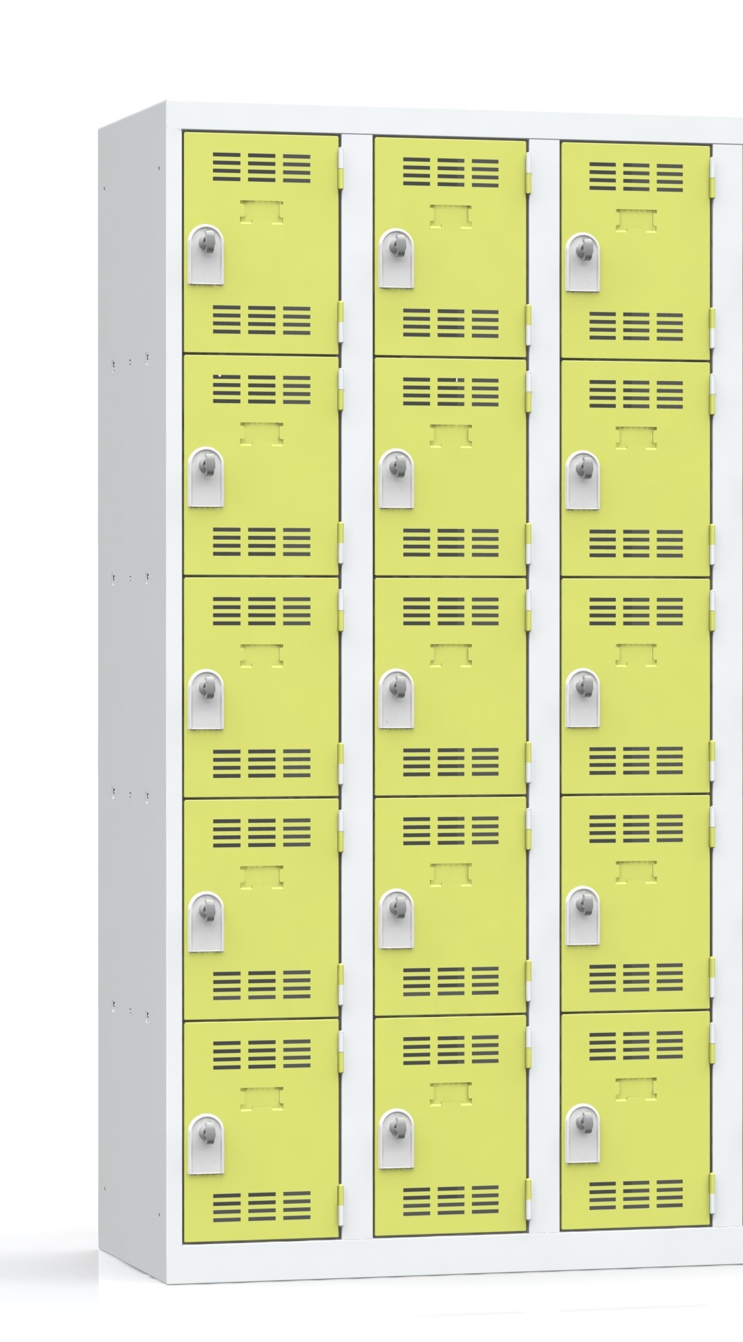Vestiaire non visitable 3 colonnes 5 casiers l. 30 cm impératif : serrure en option 