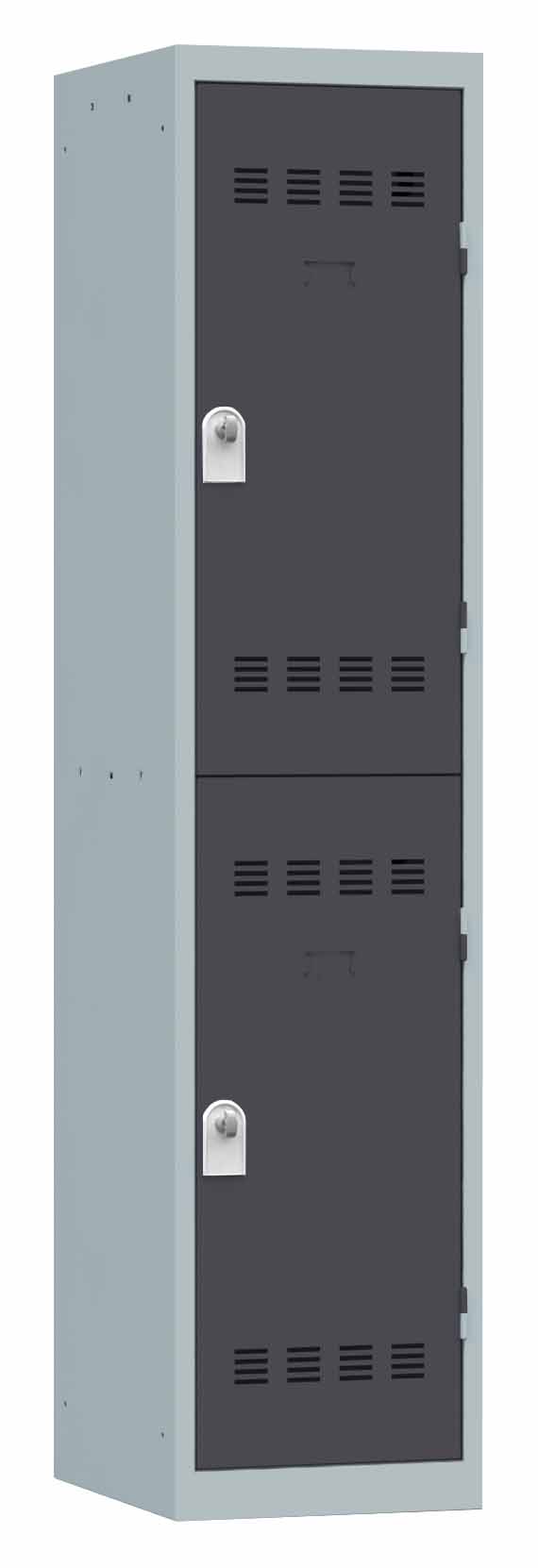 Vestiaire non visitable 1 colonne 2 casiers galvanisé l. 40 cm - impératif : serrure en option 