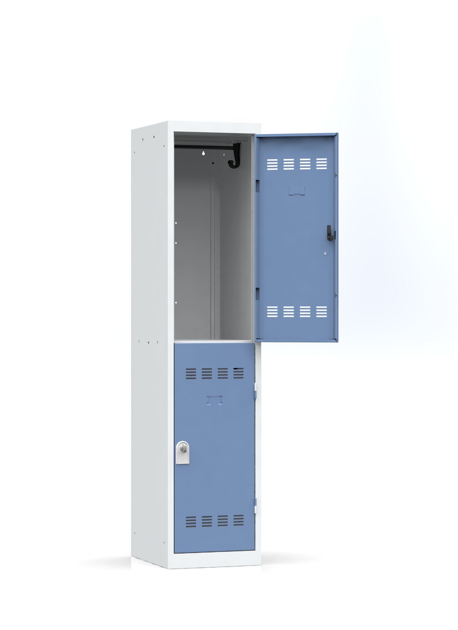 Vestiaire non visitable 1 colonne 2 casiers galvanisé l. 40 cm - impératif : serrure en option 